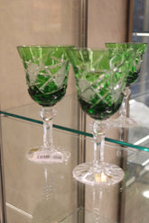 Set 2 Pahare Cu Picior Mars - 180 ml - verde