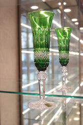 Set 6 Pahare Cu Picior Flute Tomy - 155 ml - verde