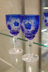 Set 2 Pahare Cu Picior Goblet Frost - 150 ml - albastru