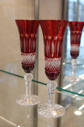 Set 2 Pahare Cu Picior Flute Tomy - 155 ml - ruby