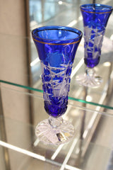 Set 6 Pahare Cu Picior Goblet Mars - 150 ml - albastru