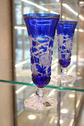 Set 6 Pahare Cu Picior Goblet Mars - 150 ml - albastru