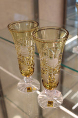 Set 2 Pahare Cu Picior Goblet Mars - 150 ml - galben