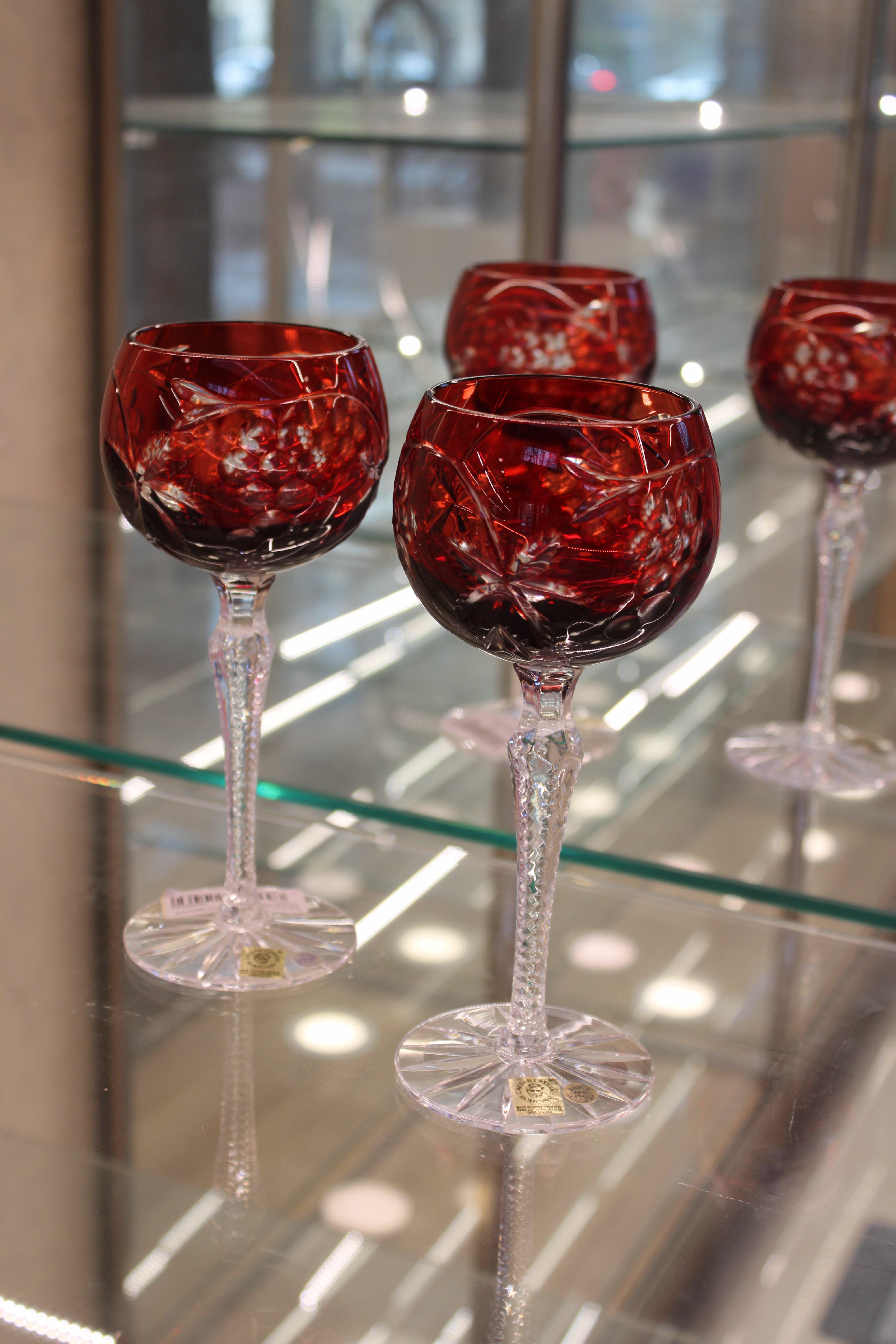 PAHAR CU PICIOR ROMAN GRAPES - 190ml - Ruby