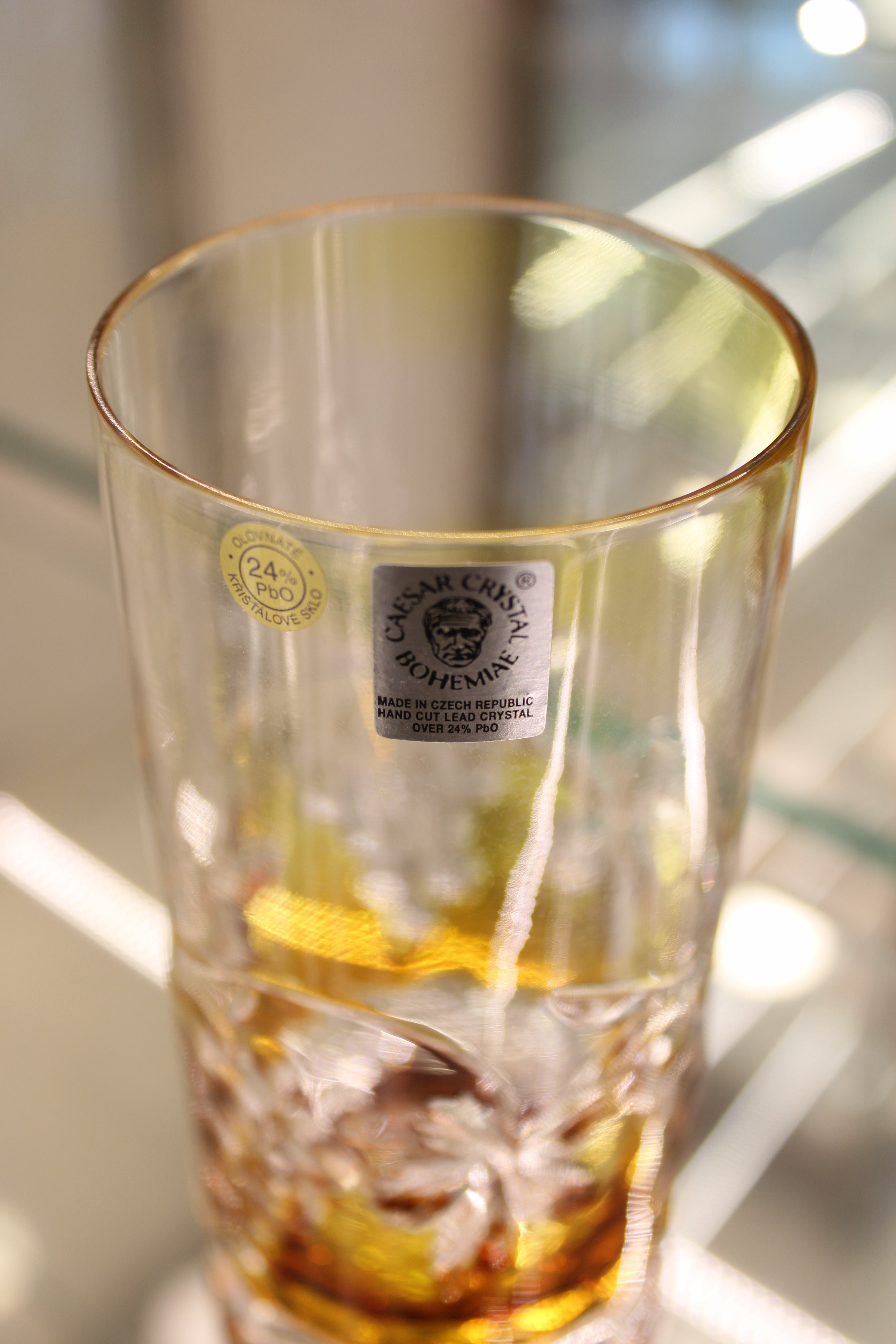 Set 6 Pahare Fara Picior Grapes - 350 ml - galben