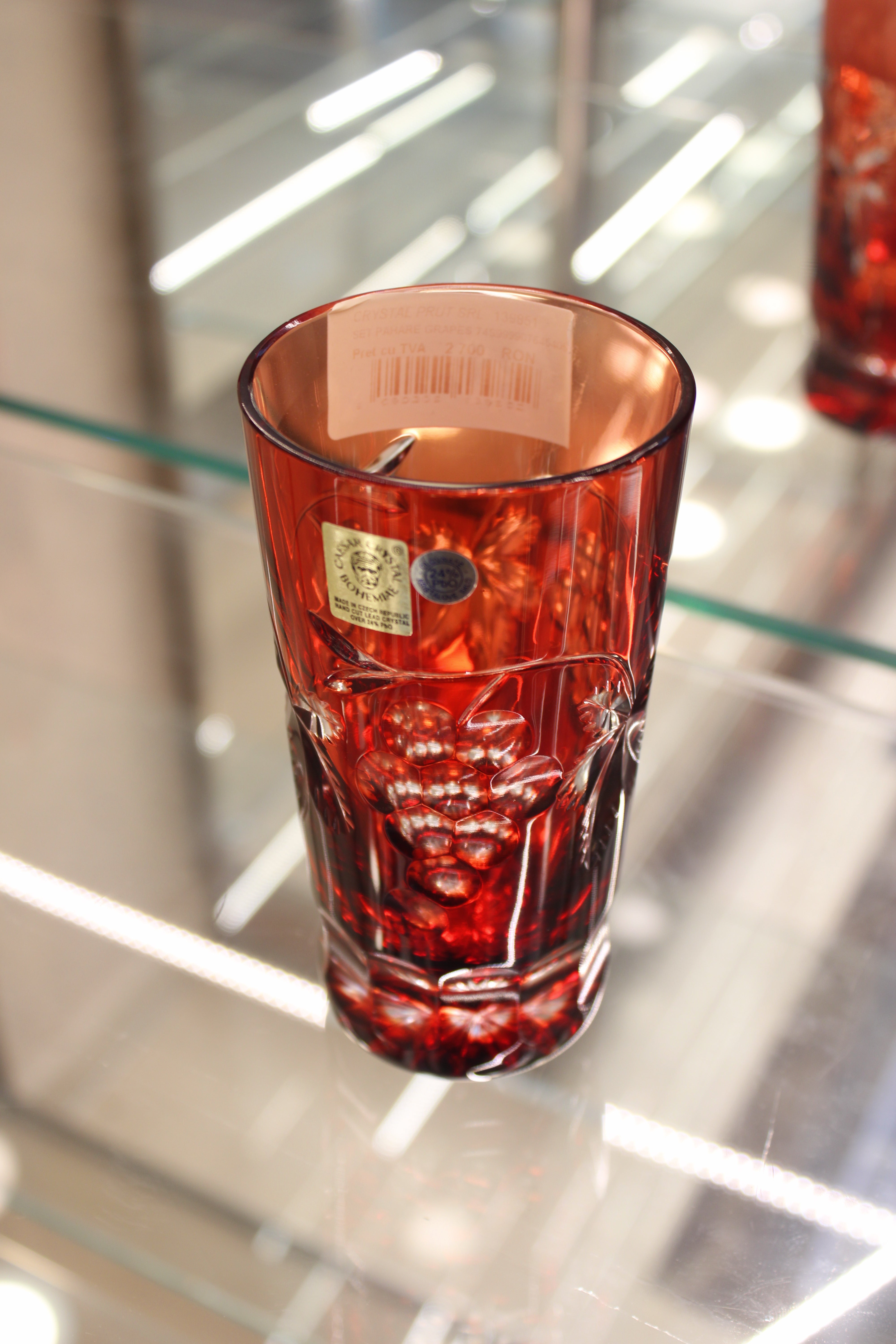 Set Pahare Grapes - 57 ml - ruby