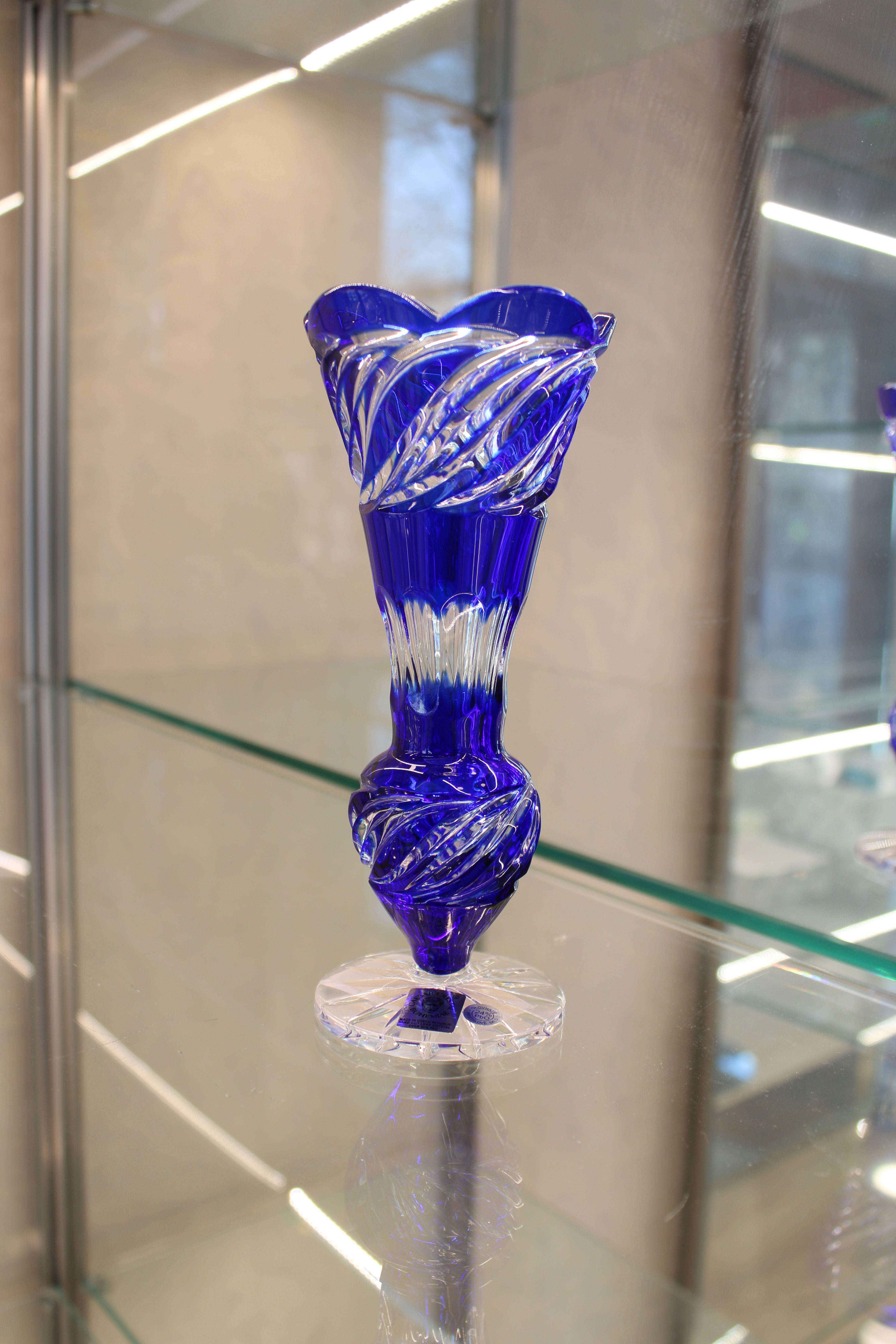 Vaza Twist - 180 mm - albastru