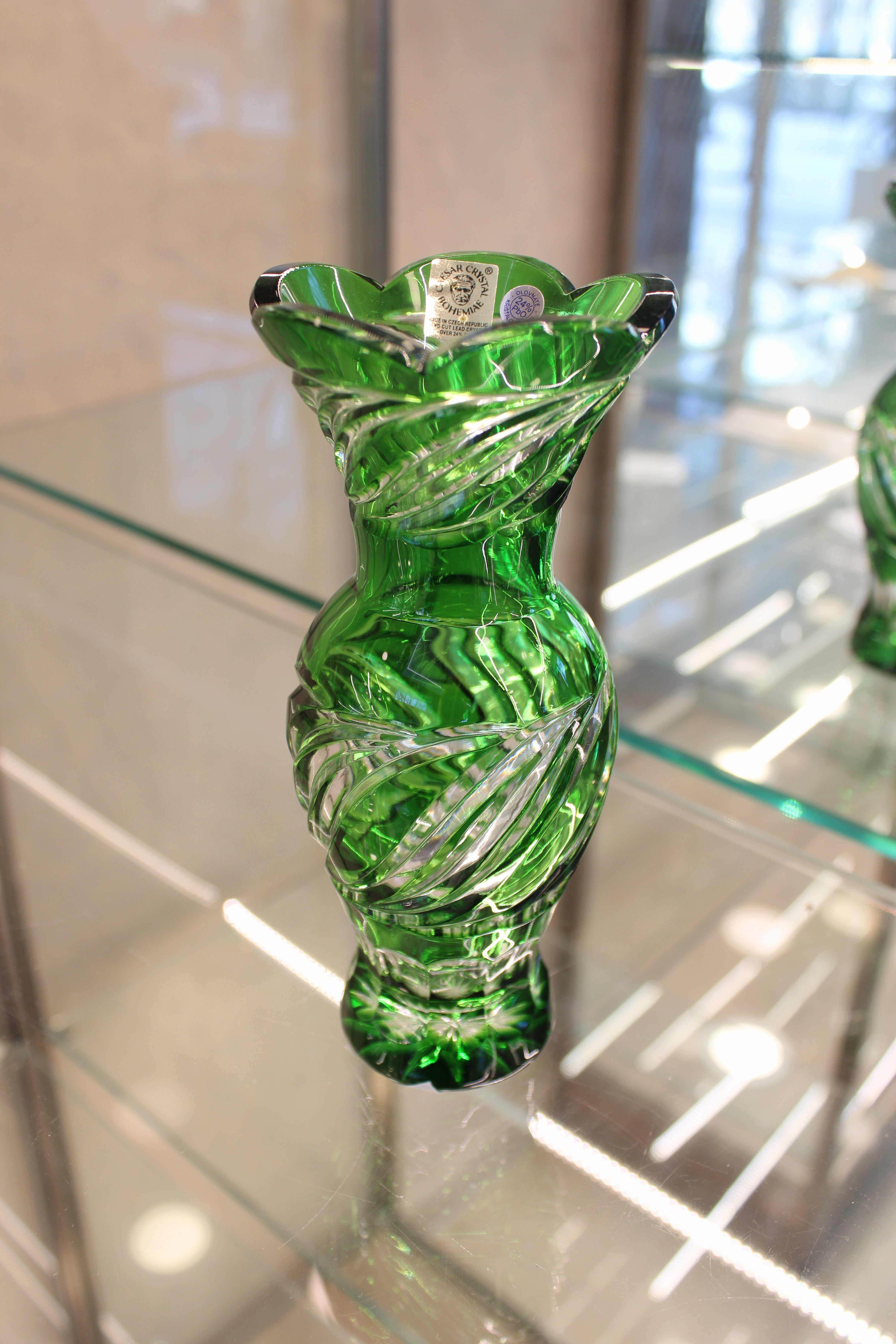 Vaza Twist - 180 mm - verde