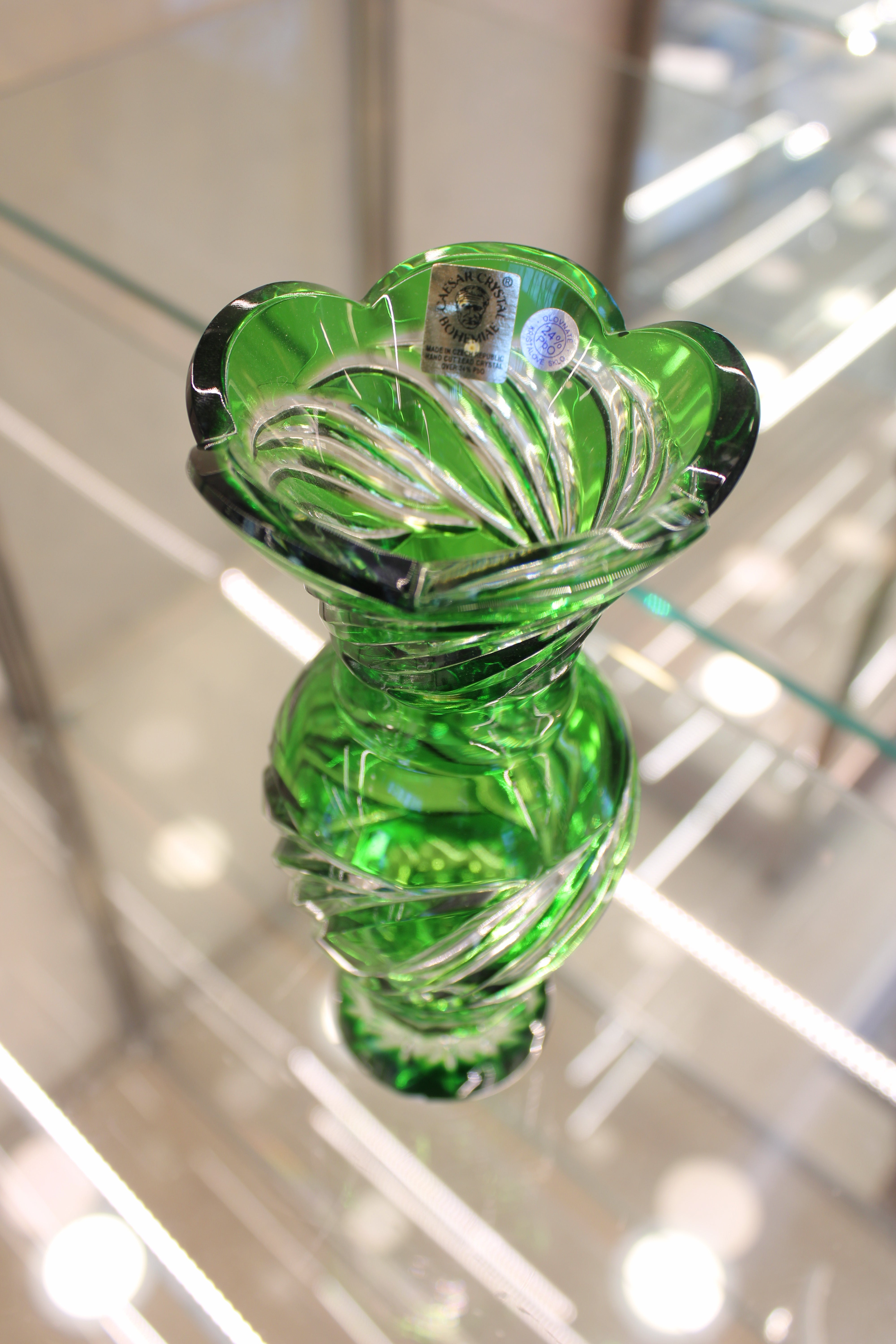 Vaza Twist - 180 mm - verde