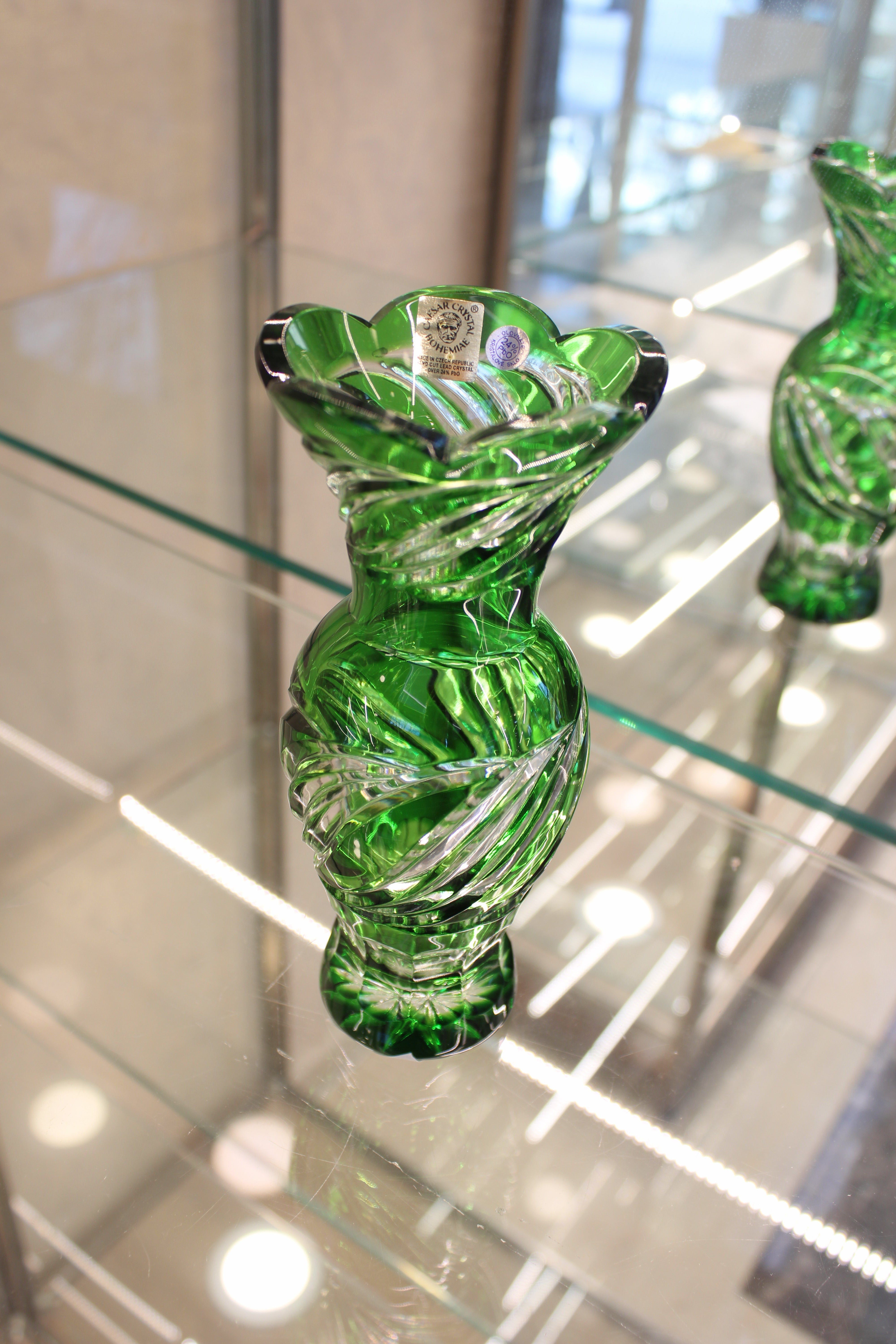 Vaza Twist - 180 mm - verde