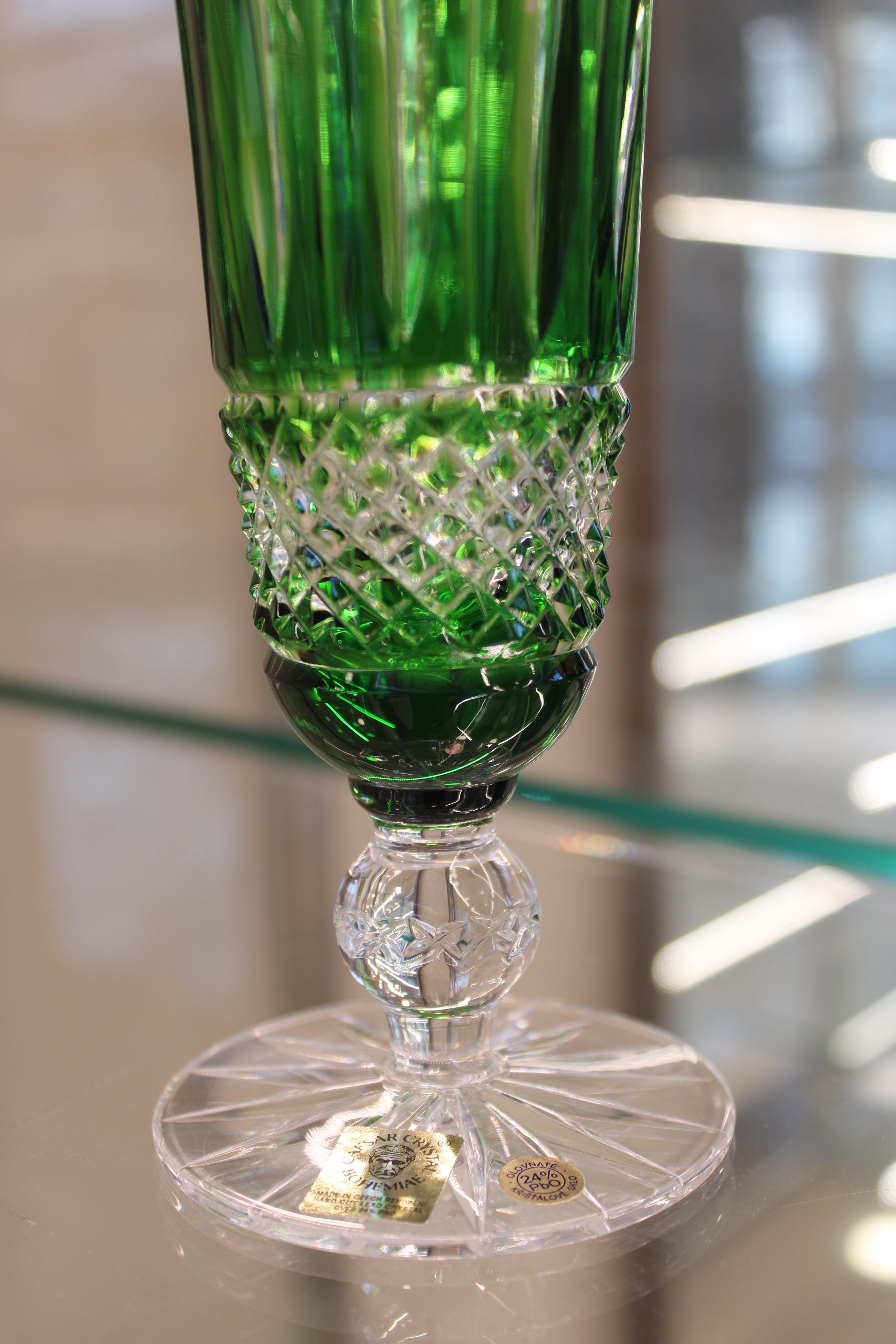 Set 6 Pahare Cu Picior Flute Tomy - 150 ml - verde