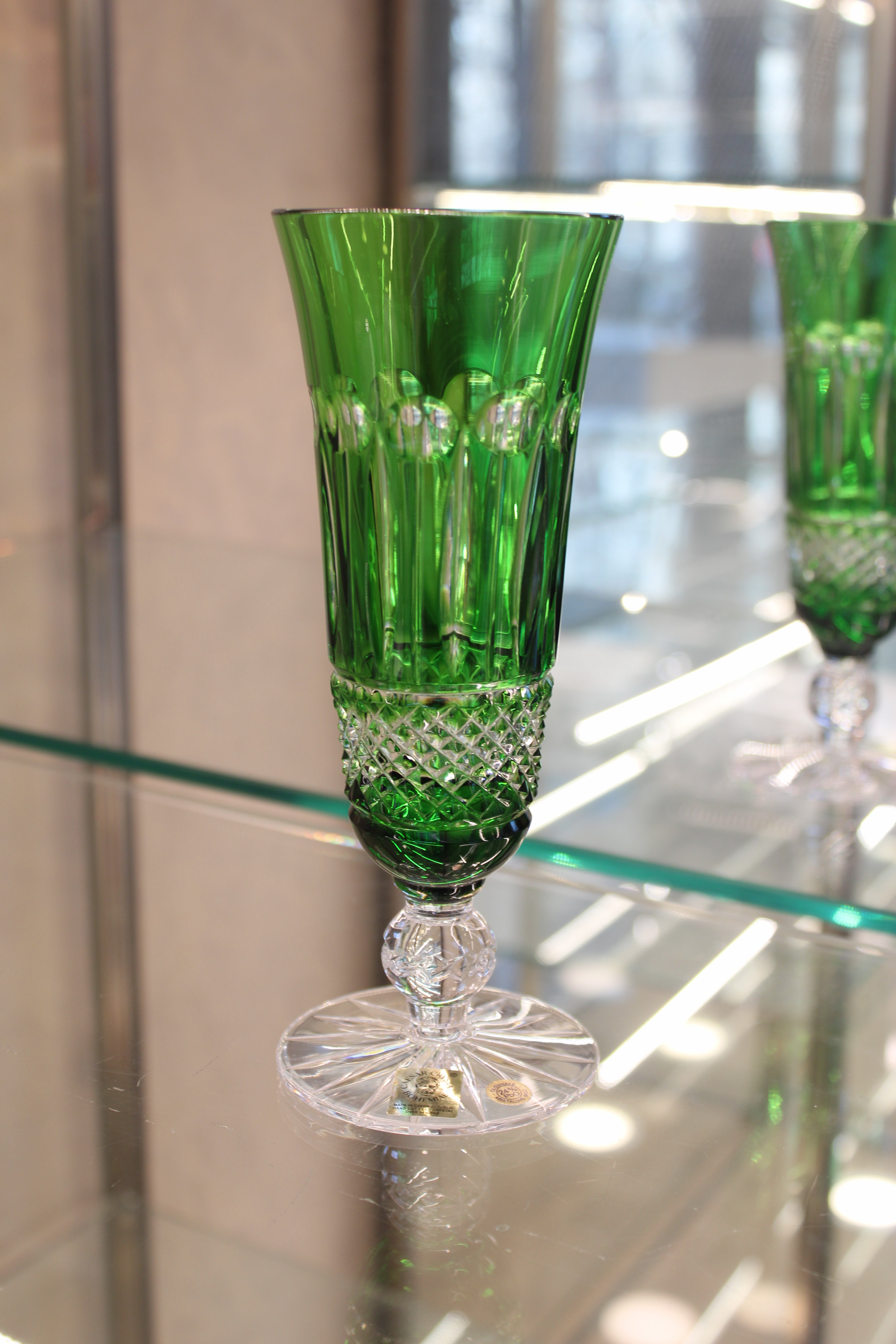 Set 6 Pahare Cu Picior Flute Tomy - 150 ml - verde