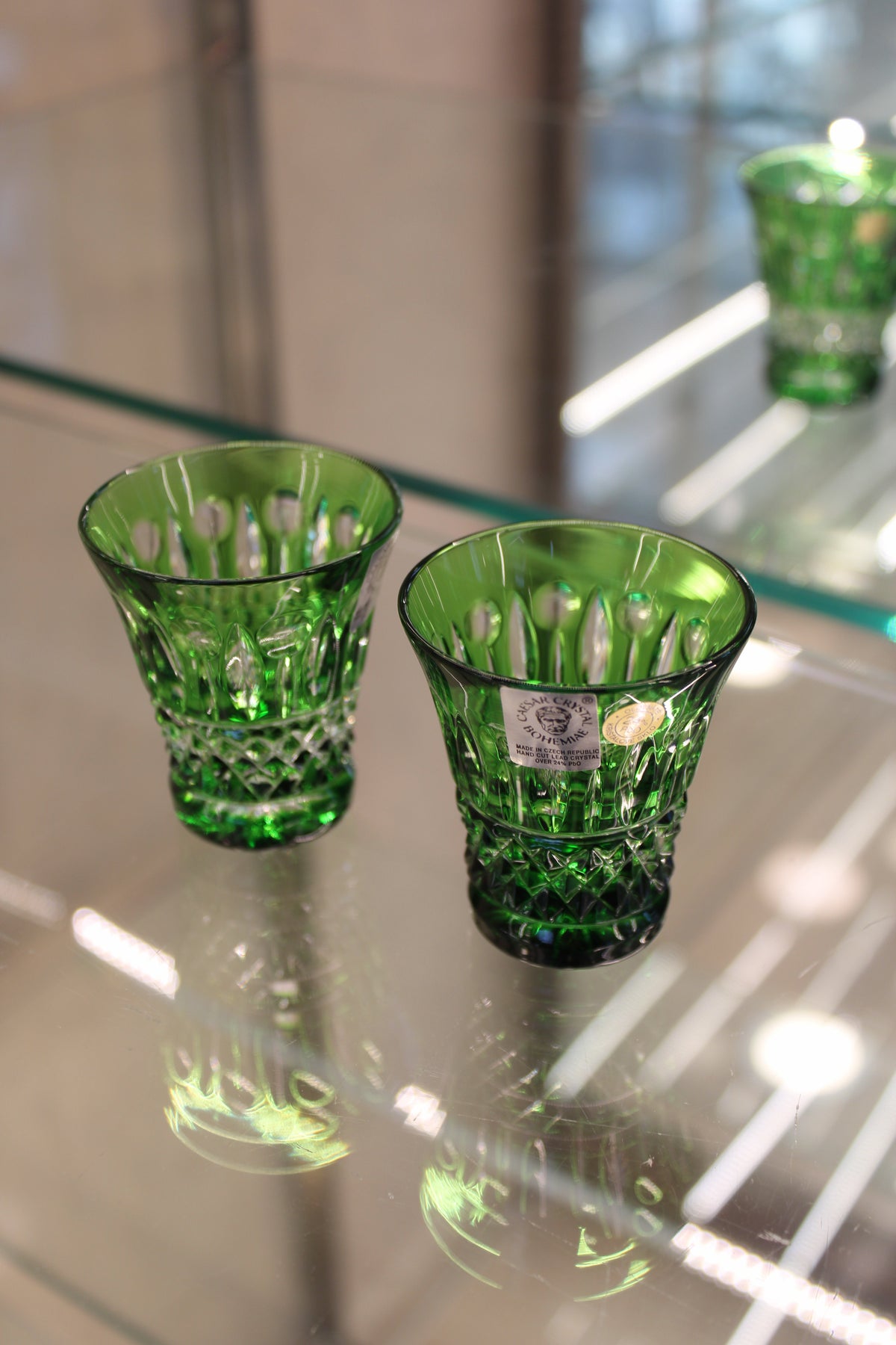 Set 2 Pahare Fara Picior Tomy - 45 ml - verde