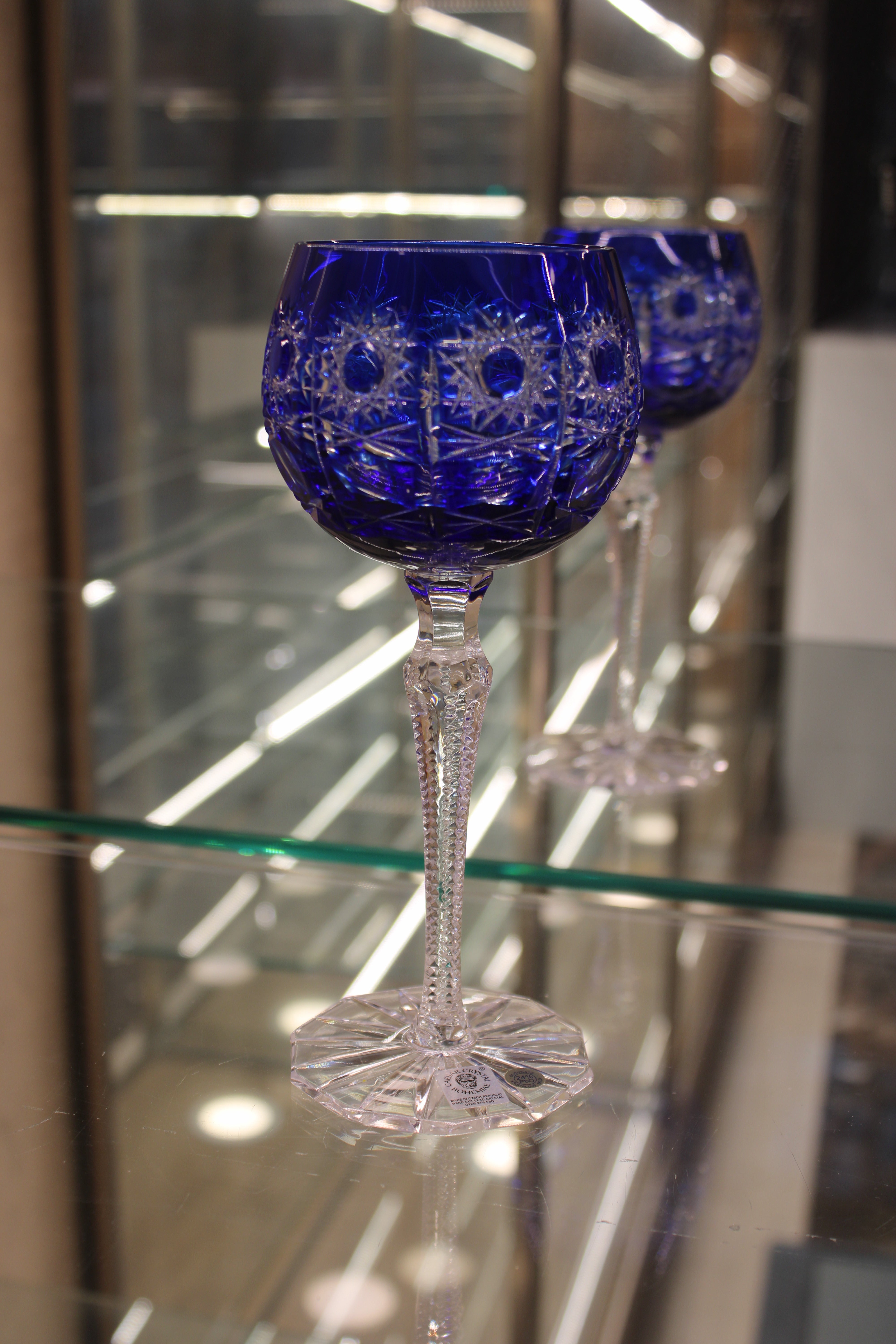 Set 2 Pahare Cu Picior Roman Petra - 190 ml - albastru