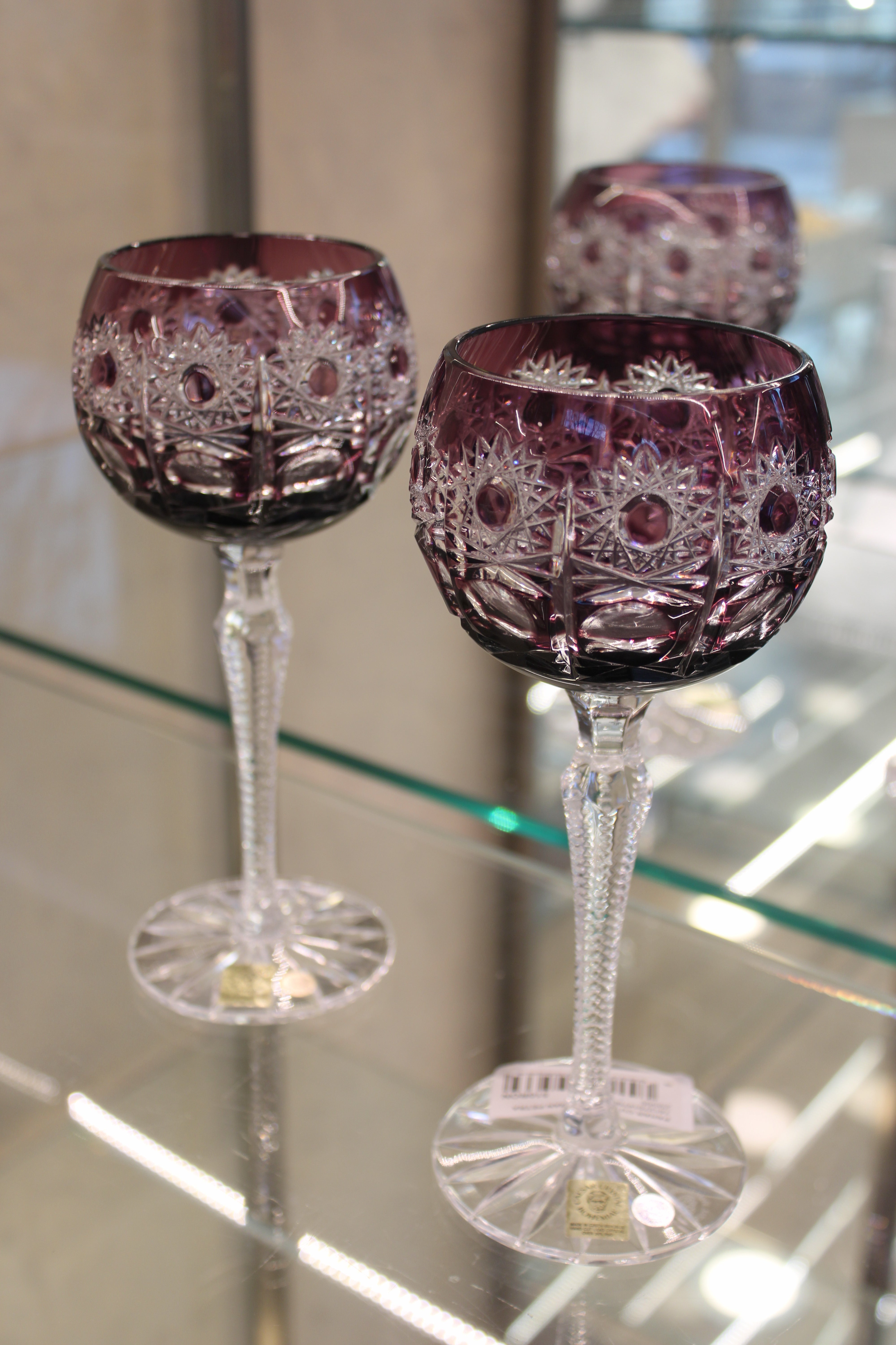 Set 2 Pahare Cu Picior Roman Petra - 190 ml - violet
