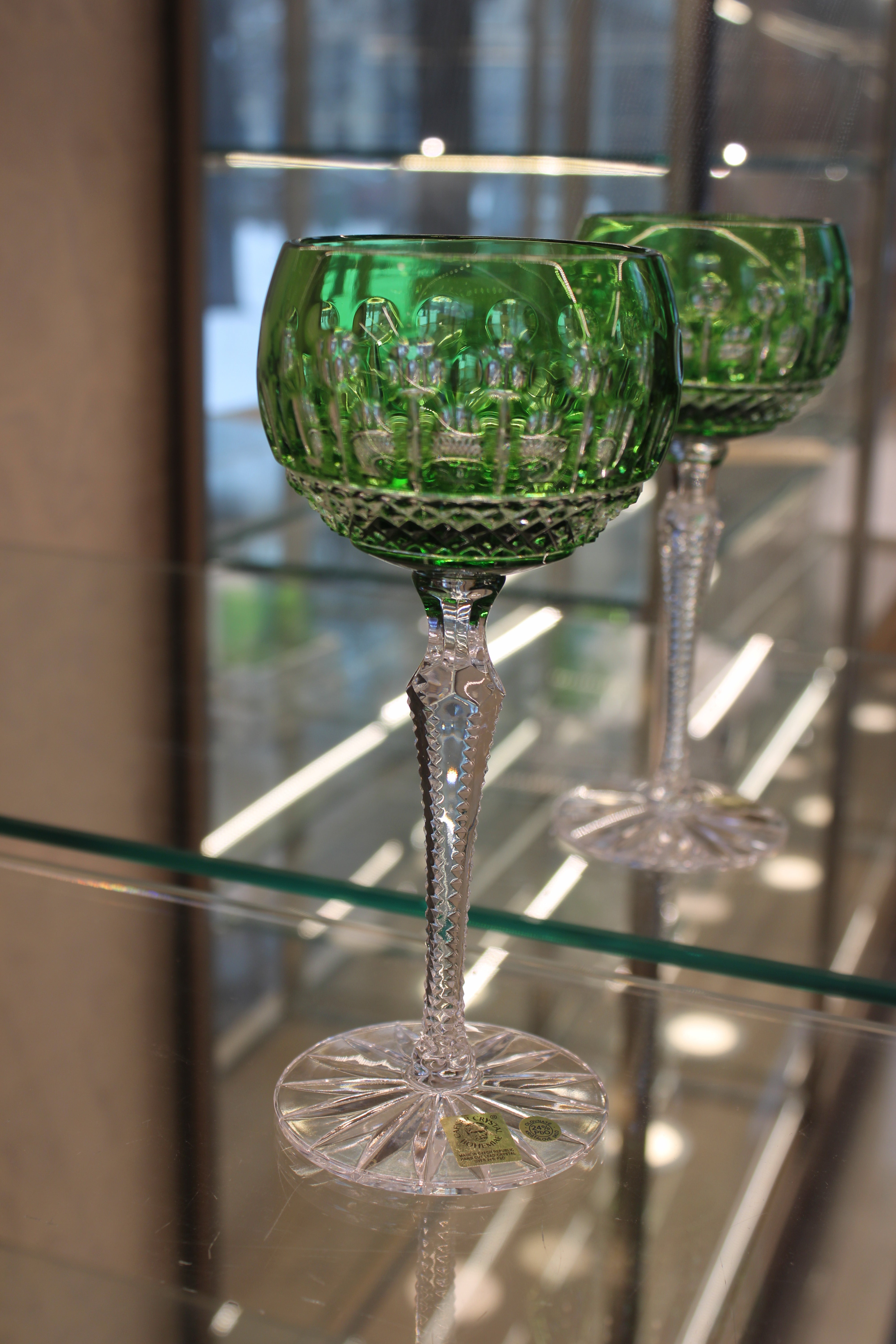 Set 2 Pahare Cu Picior Roemer Tomy - 190 ml - verde