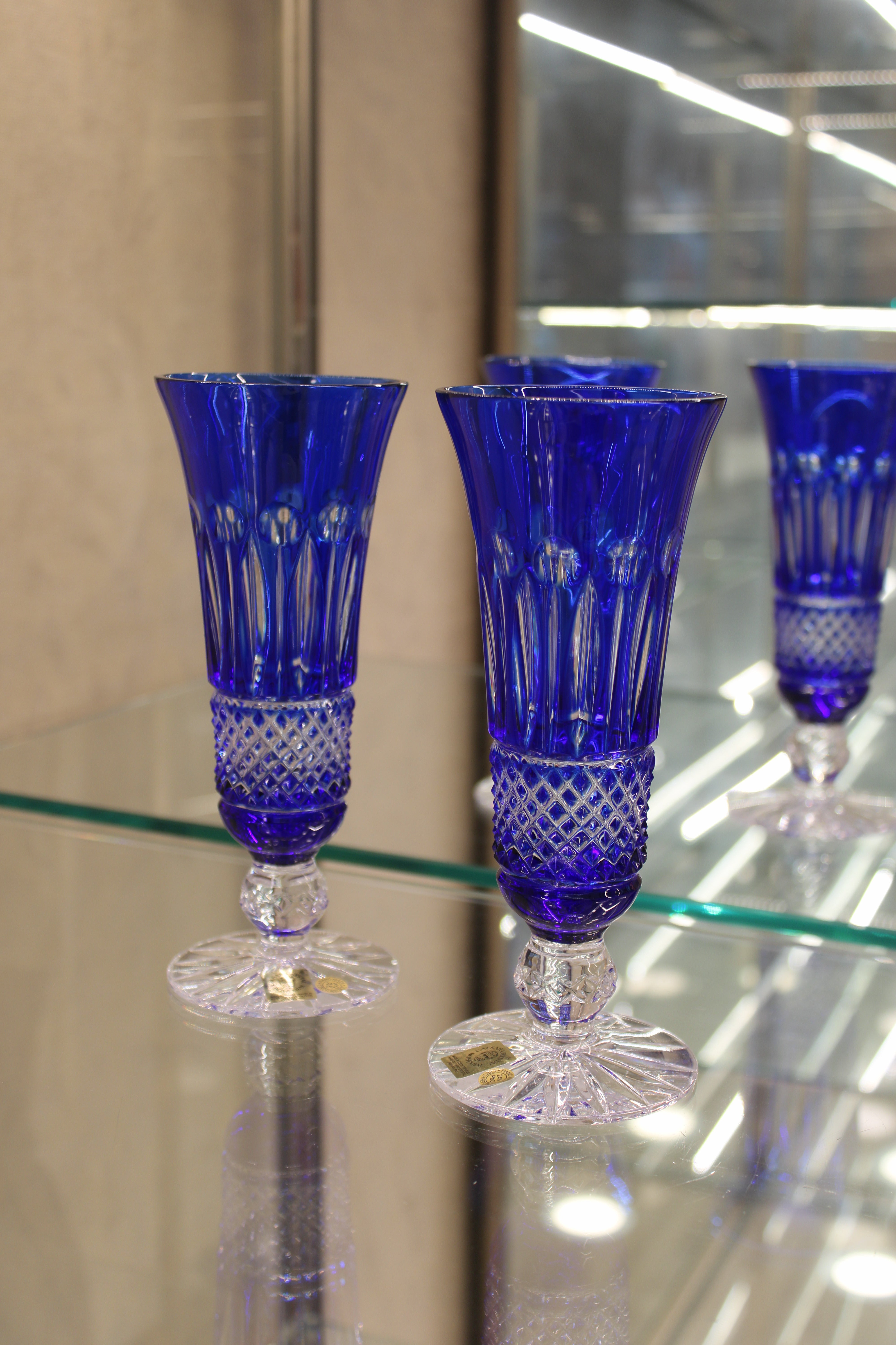 Set 2 Pahare Cu Picior Flute Tomy - 150 ml - albastru