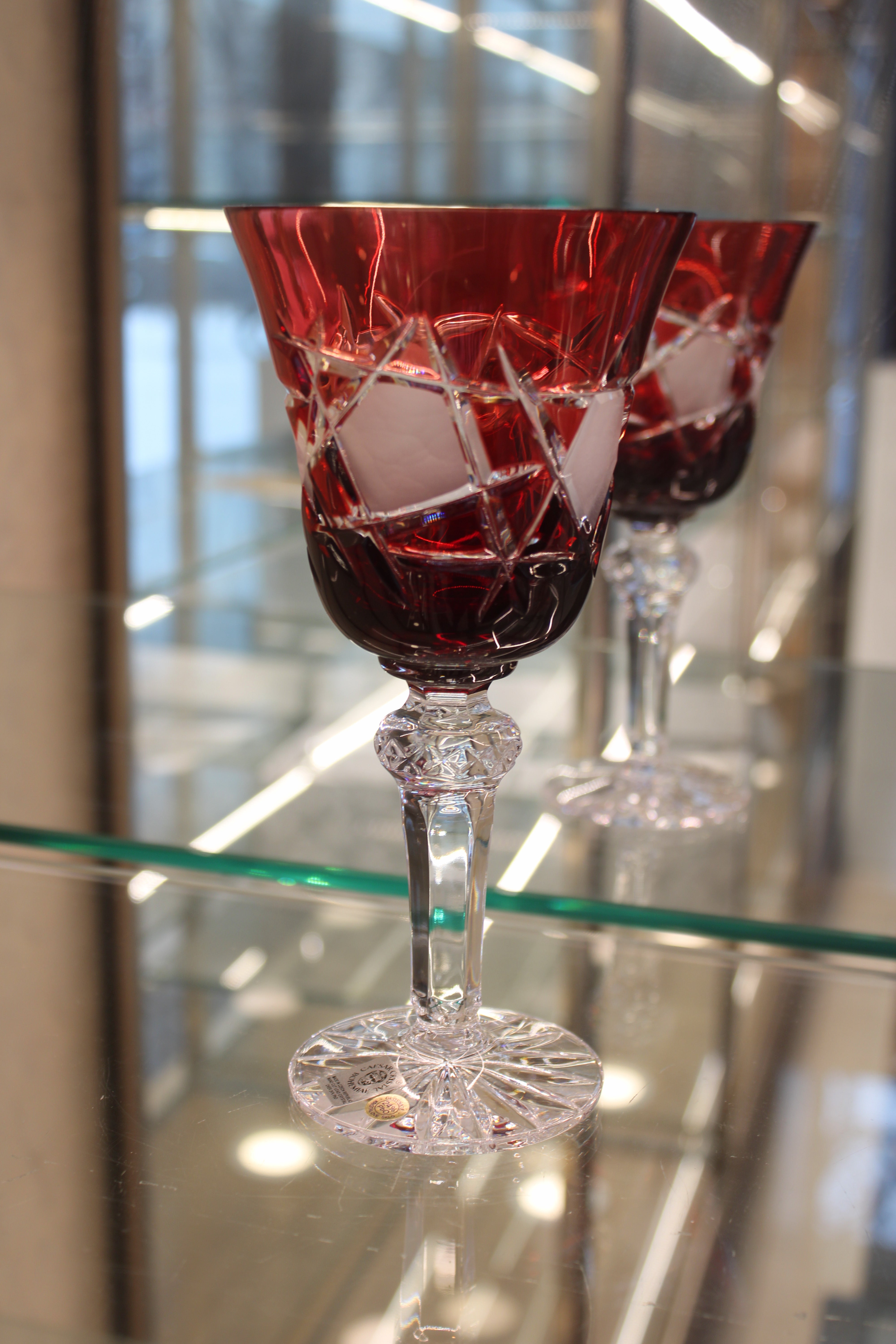 Set 6 Pahare Cu Picior Goblet Mars - 240 ml - ruby