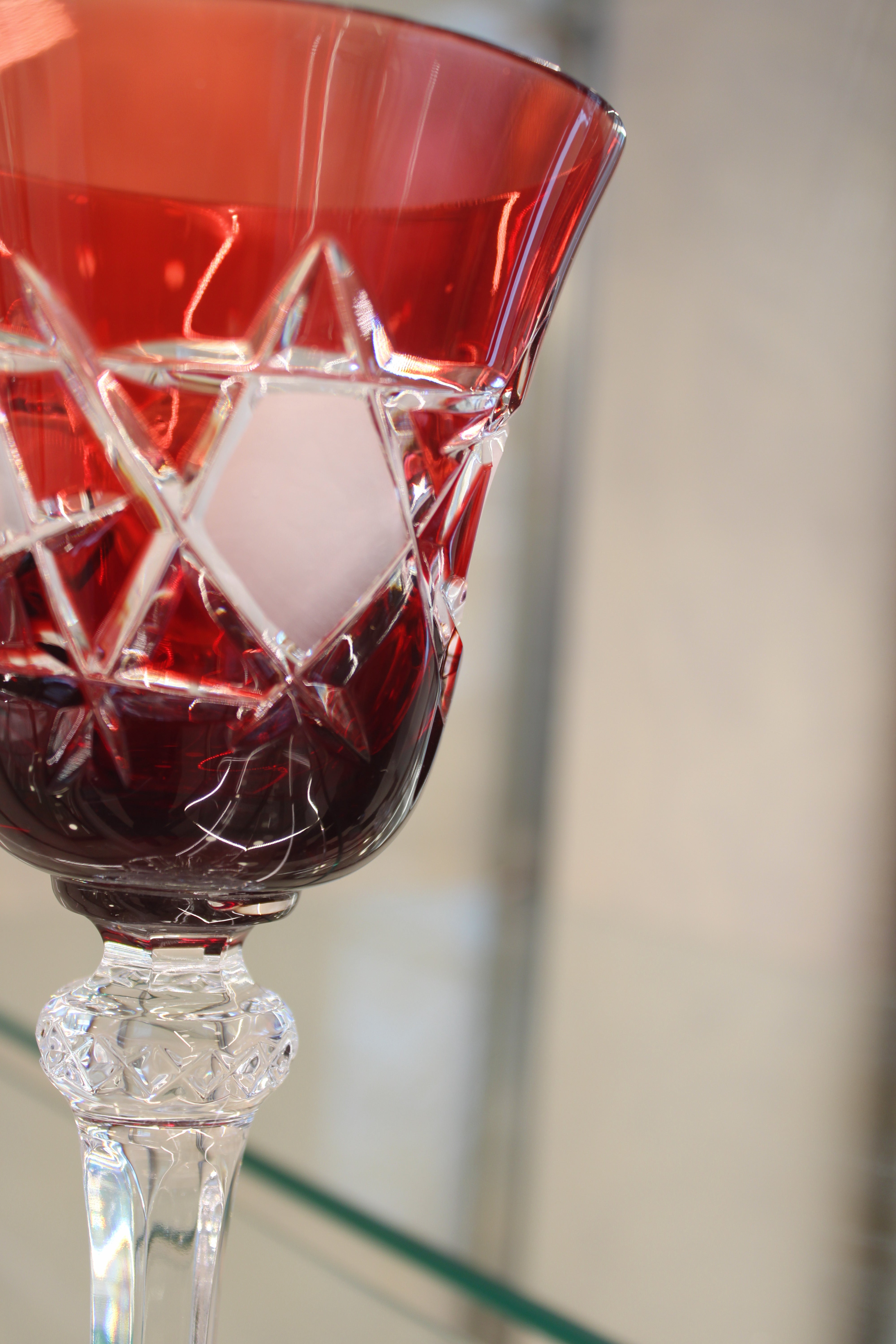 Set 6 Pahare Cu Picior Goblet Mars - 240 ml - ruby