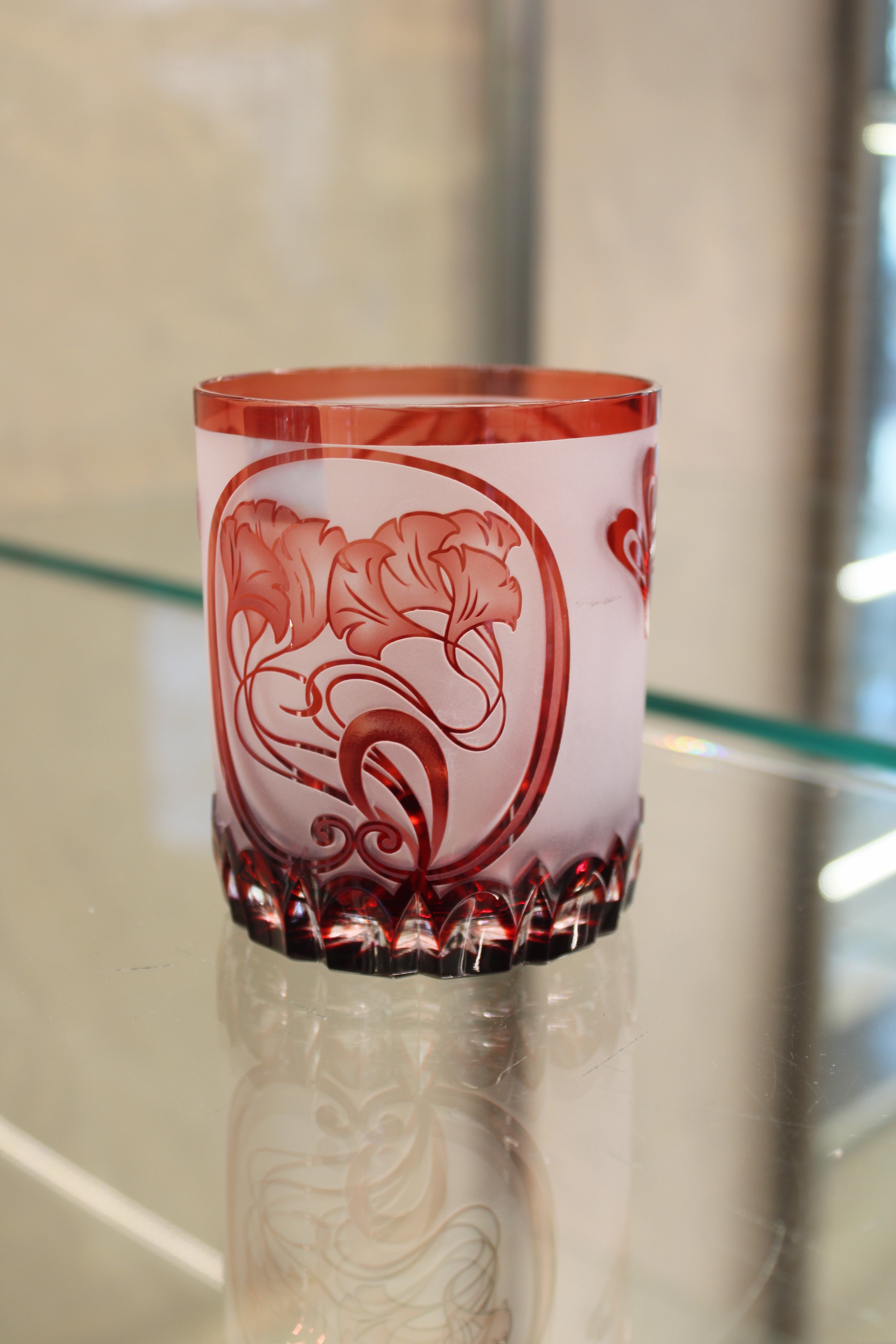Set 2 Pahare Fara Picior Mucha - 320 ml - ruby