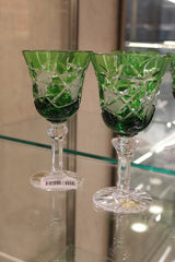 Set 2 Pahare Cu Picior Mars - 180 ml - verde