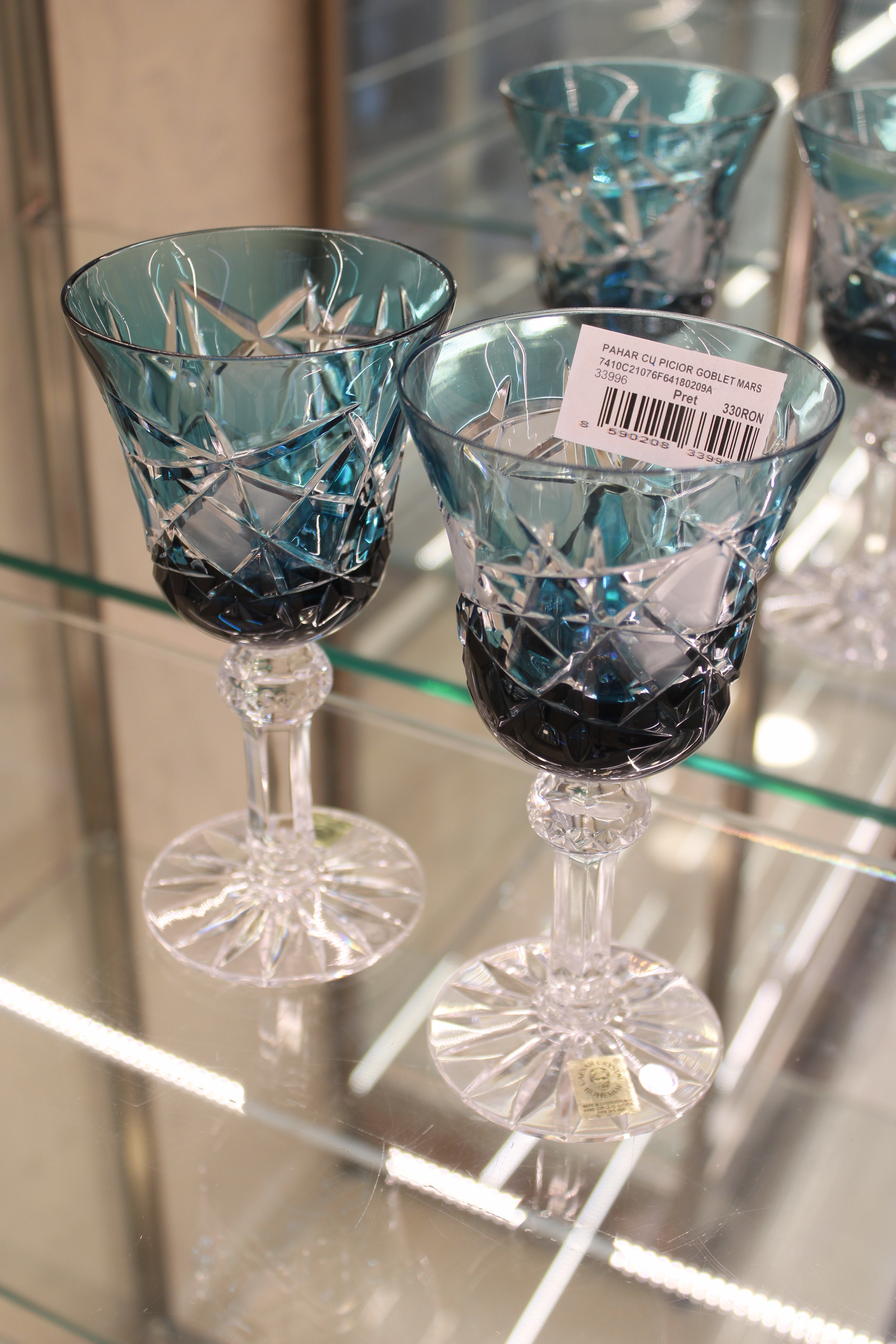 Set 2 Pahare Cu Picior Goblet Mars - 180 ml - azure