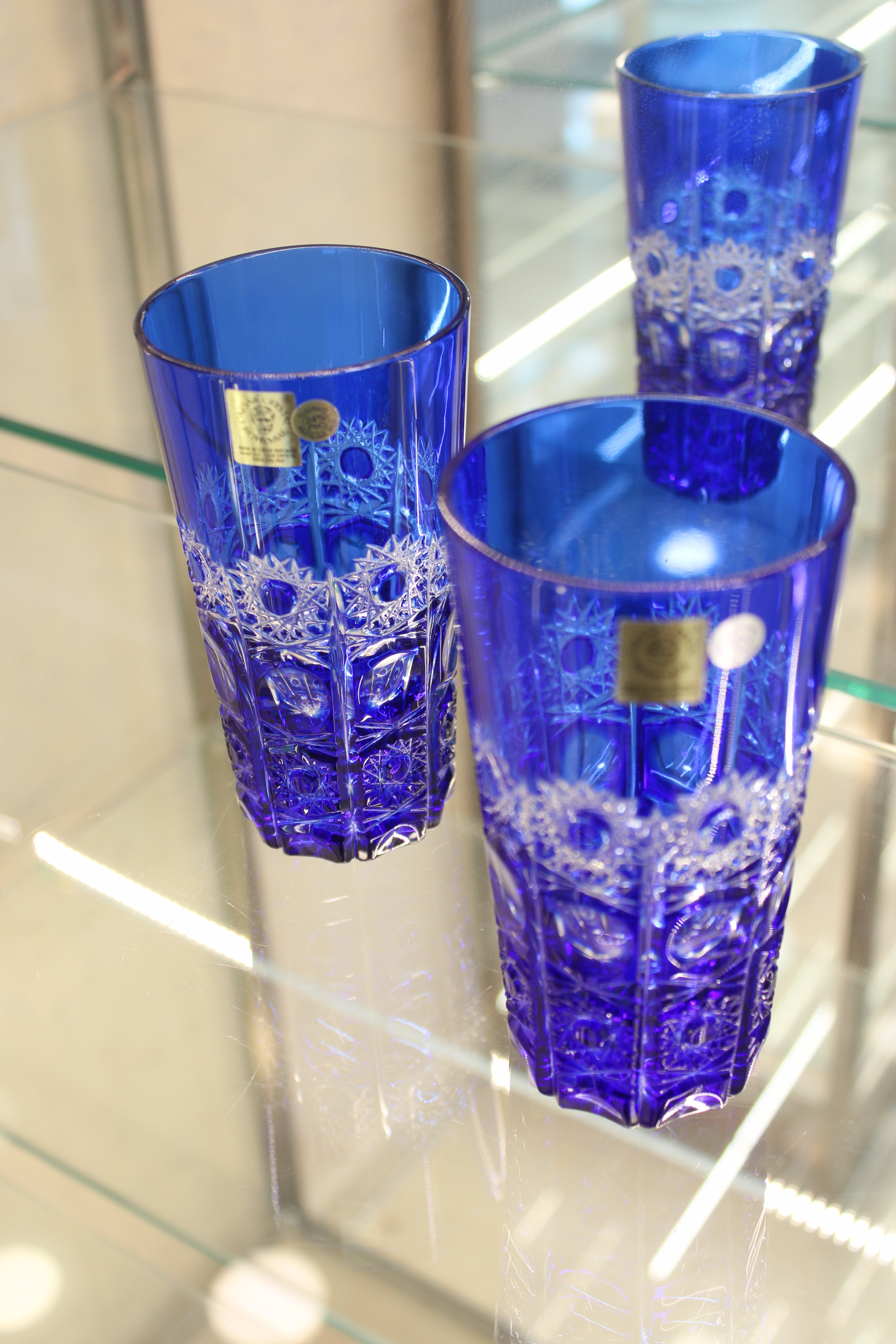 Set 2 Pahare Fara Picior Petra - 320 ml - albastru