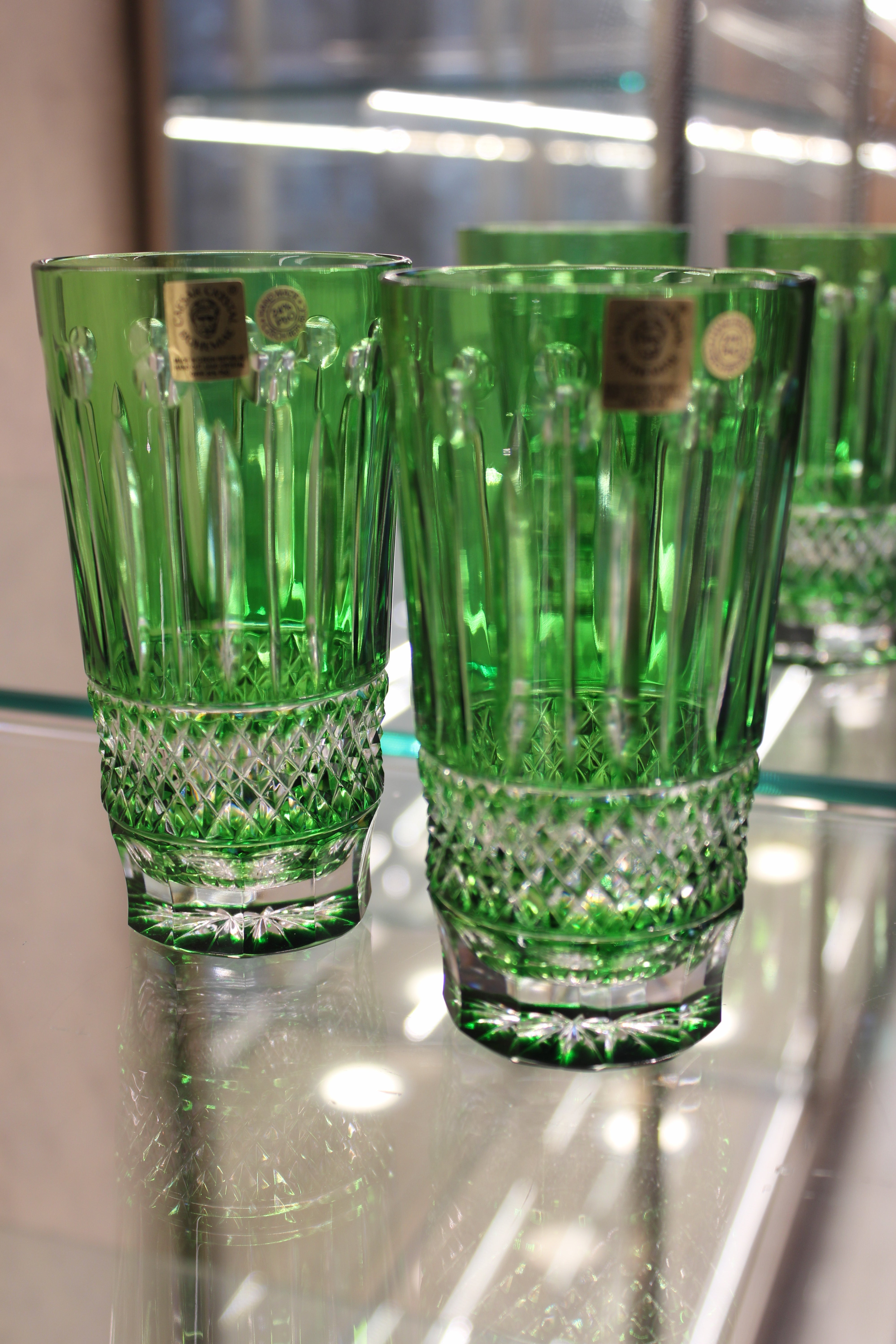 Set 2 Pahare Fara Picior Tomy - 320 ml - verde