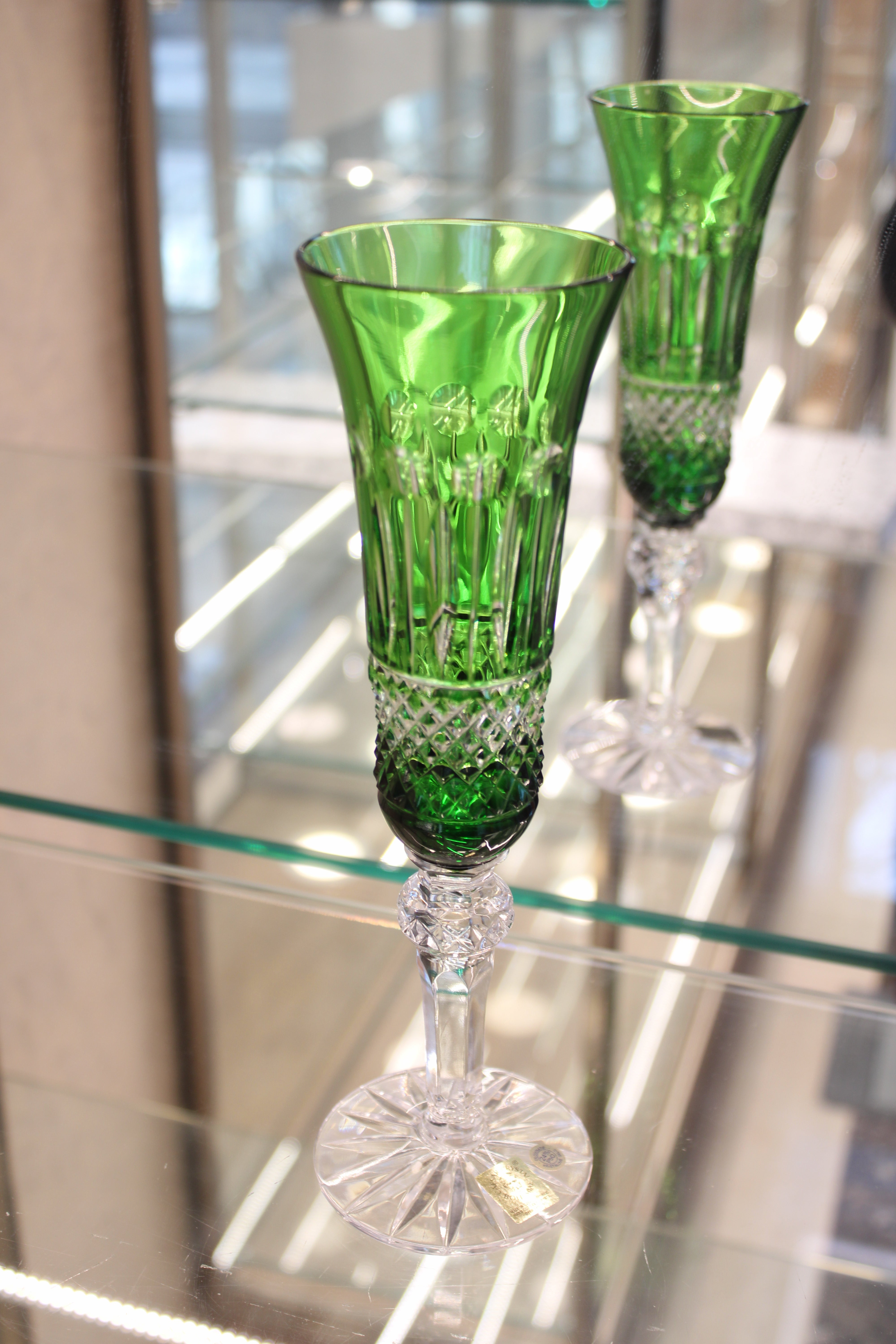 Set 6 Pahare Cu Picior Flute Tomy - 155 ml - verde