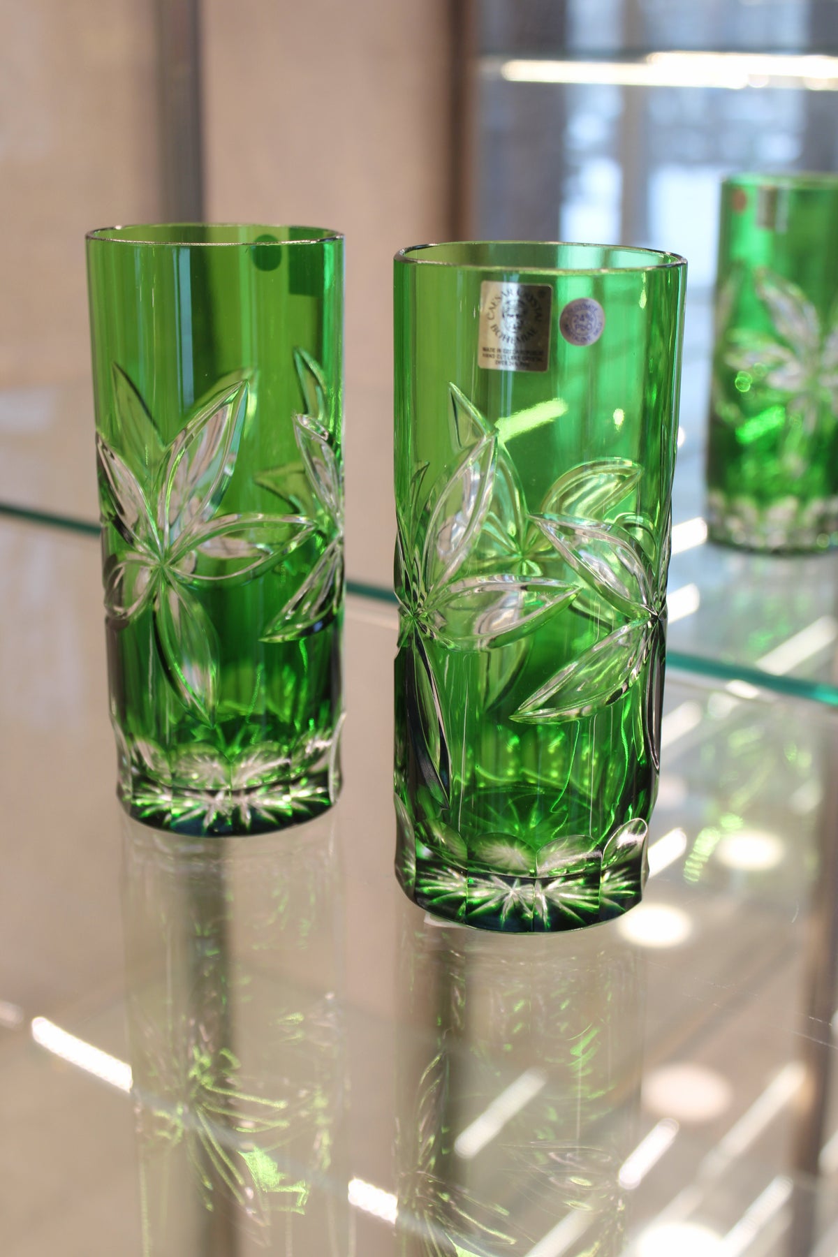 Set 2 Pahare Fara Picior - 350 ml - verde