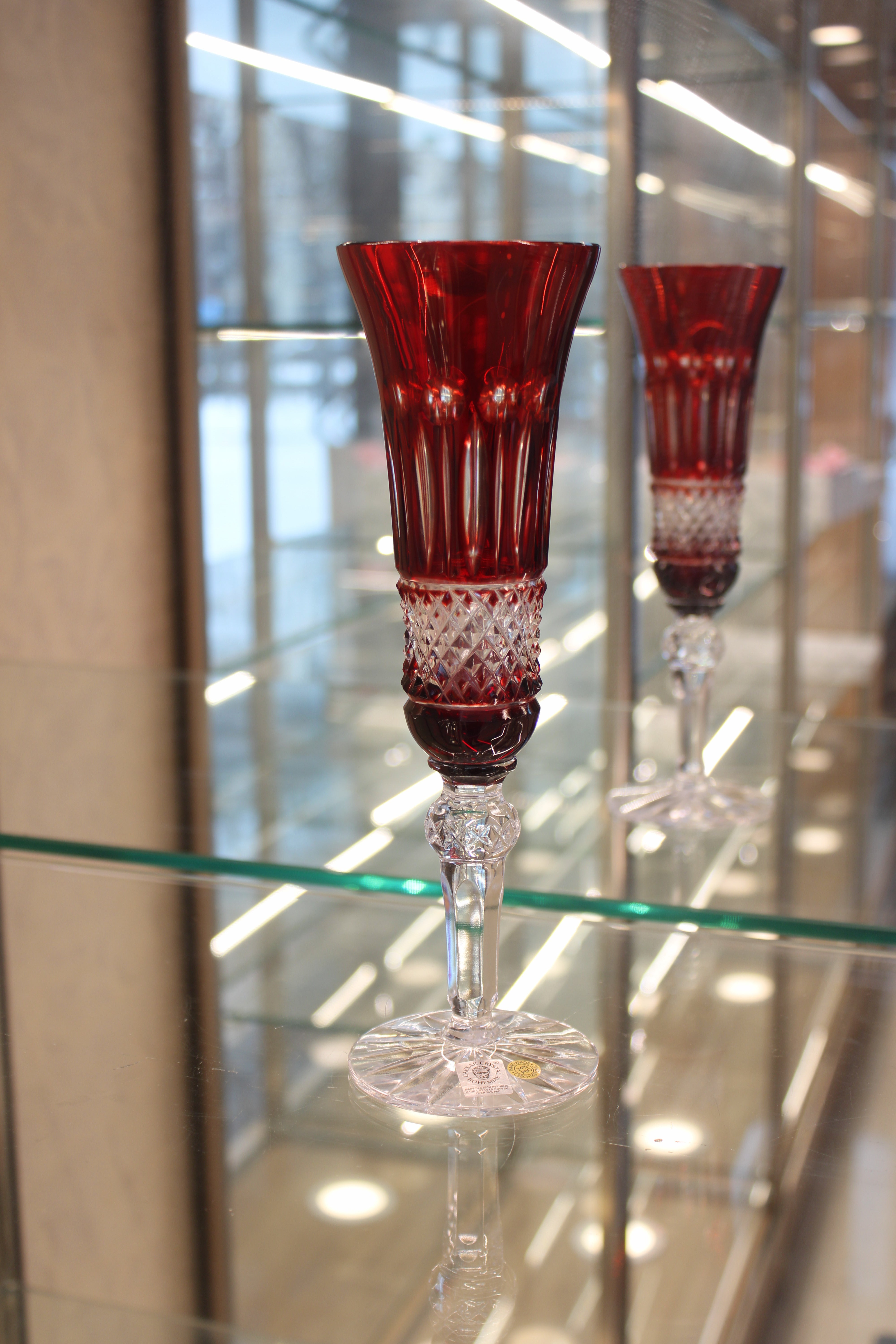 Set 2 Pahare Cu Picior Flute Tomy - 155 ml - ruby