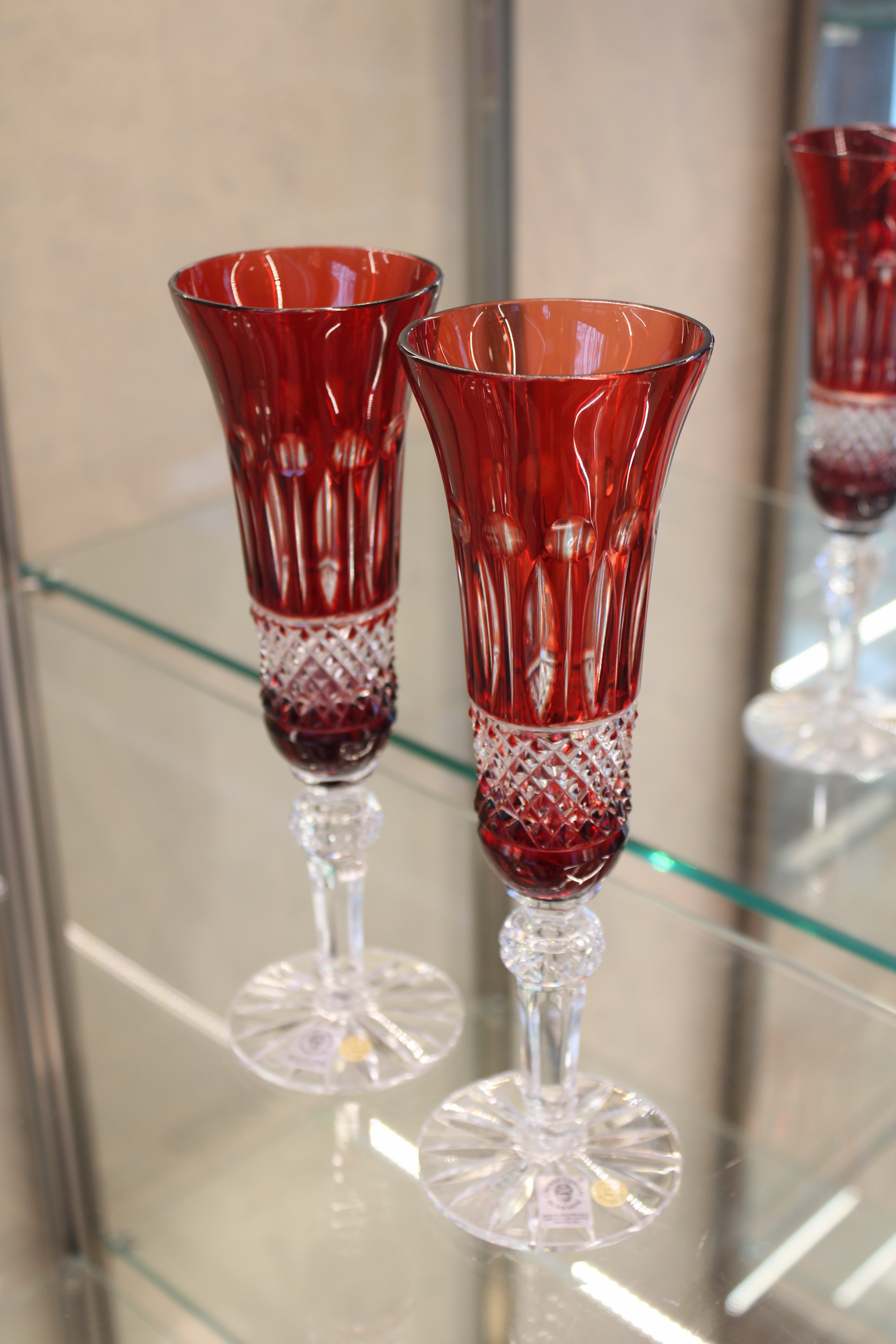 Set 2 Pahare Cu Picior Flute Tomy - 155 ml - ruby