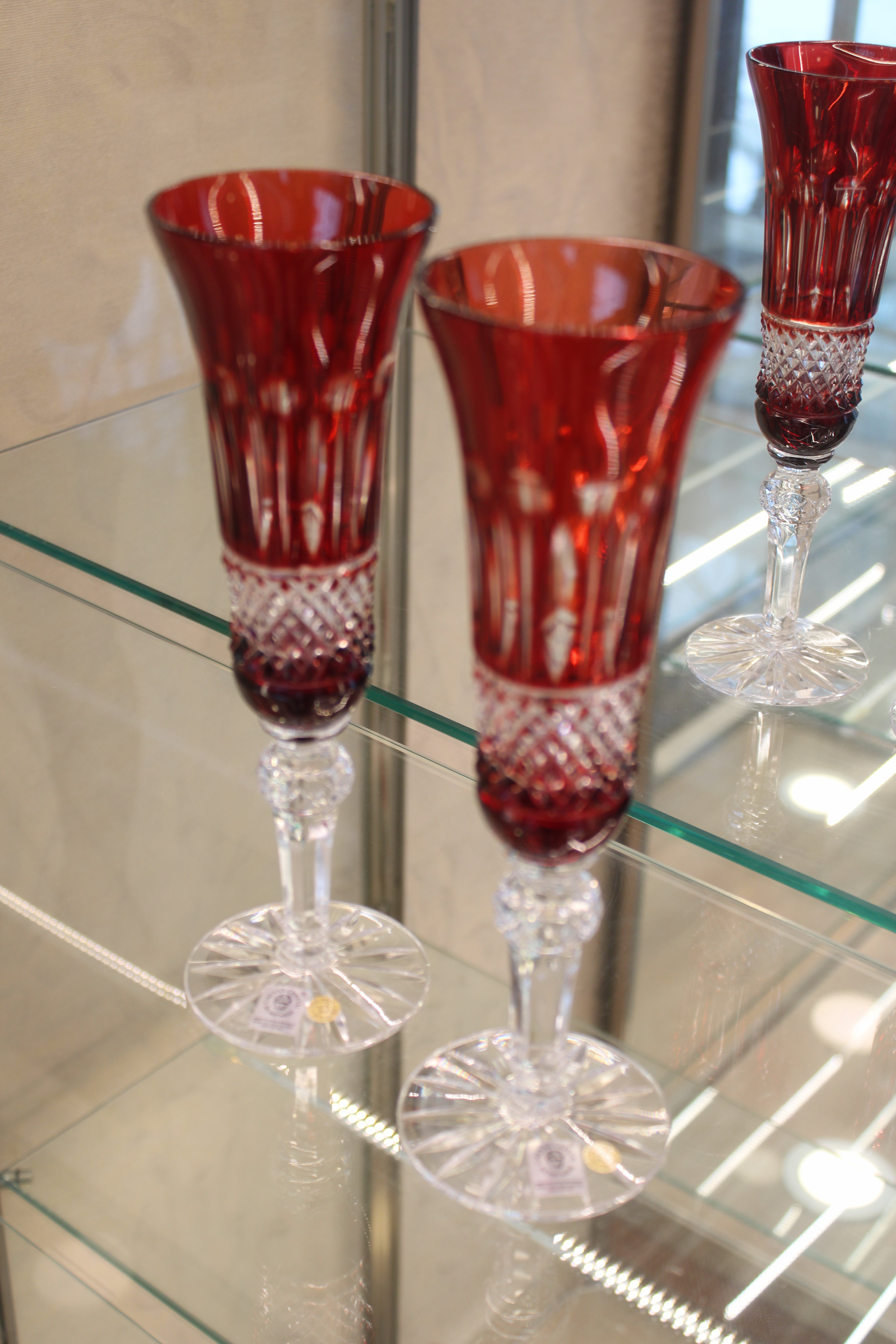Set 2 Pahare Cu Picior Flute Tomy - 155 ml - ruby