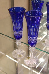 Set 2 Pahare Cu Picior Flute Tomy - 155 ml - albastru