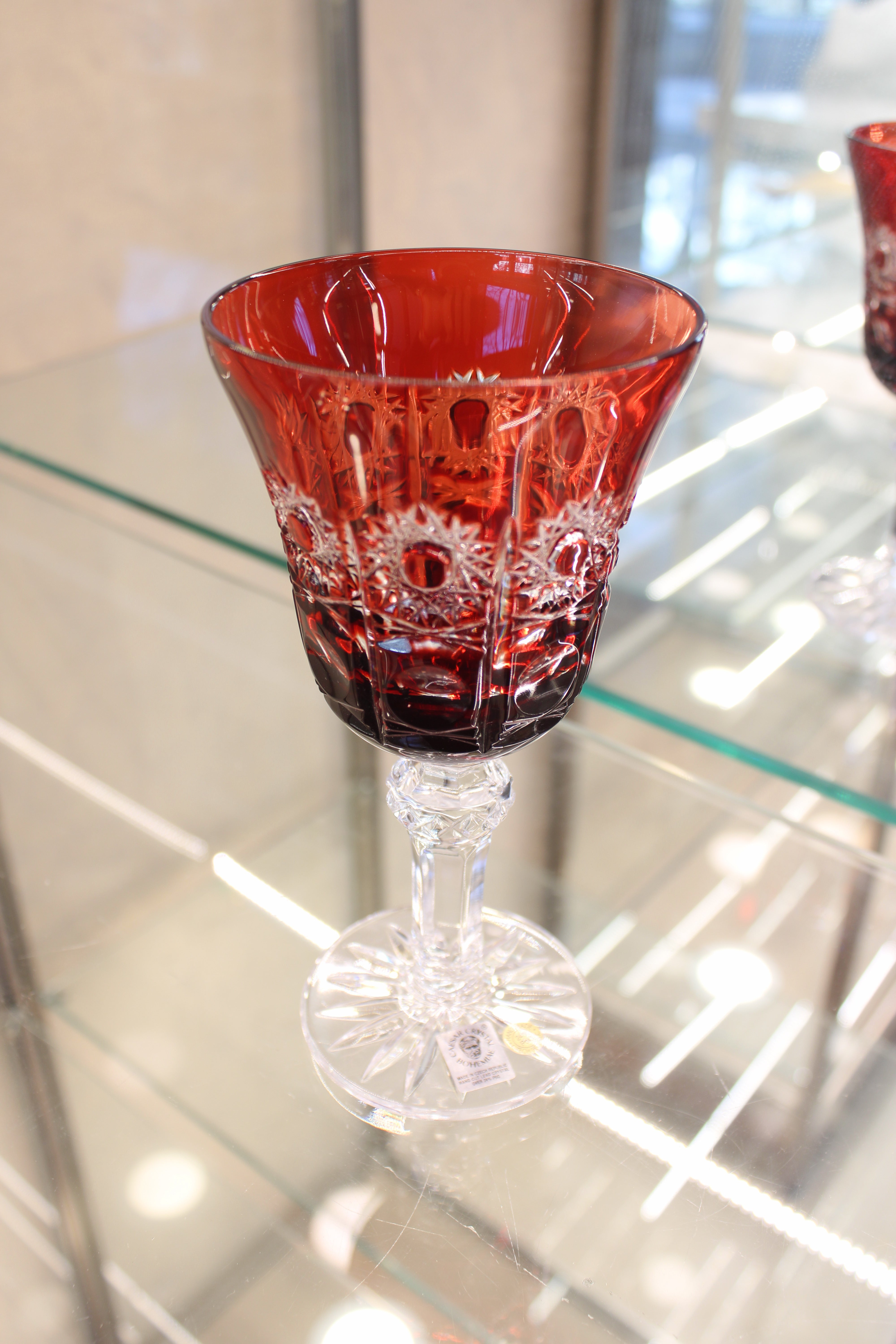 Set 6 Pahare Cu Picior Goblet Petra - 180 ml - ruby