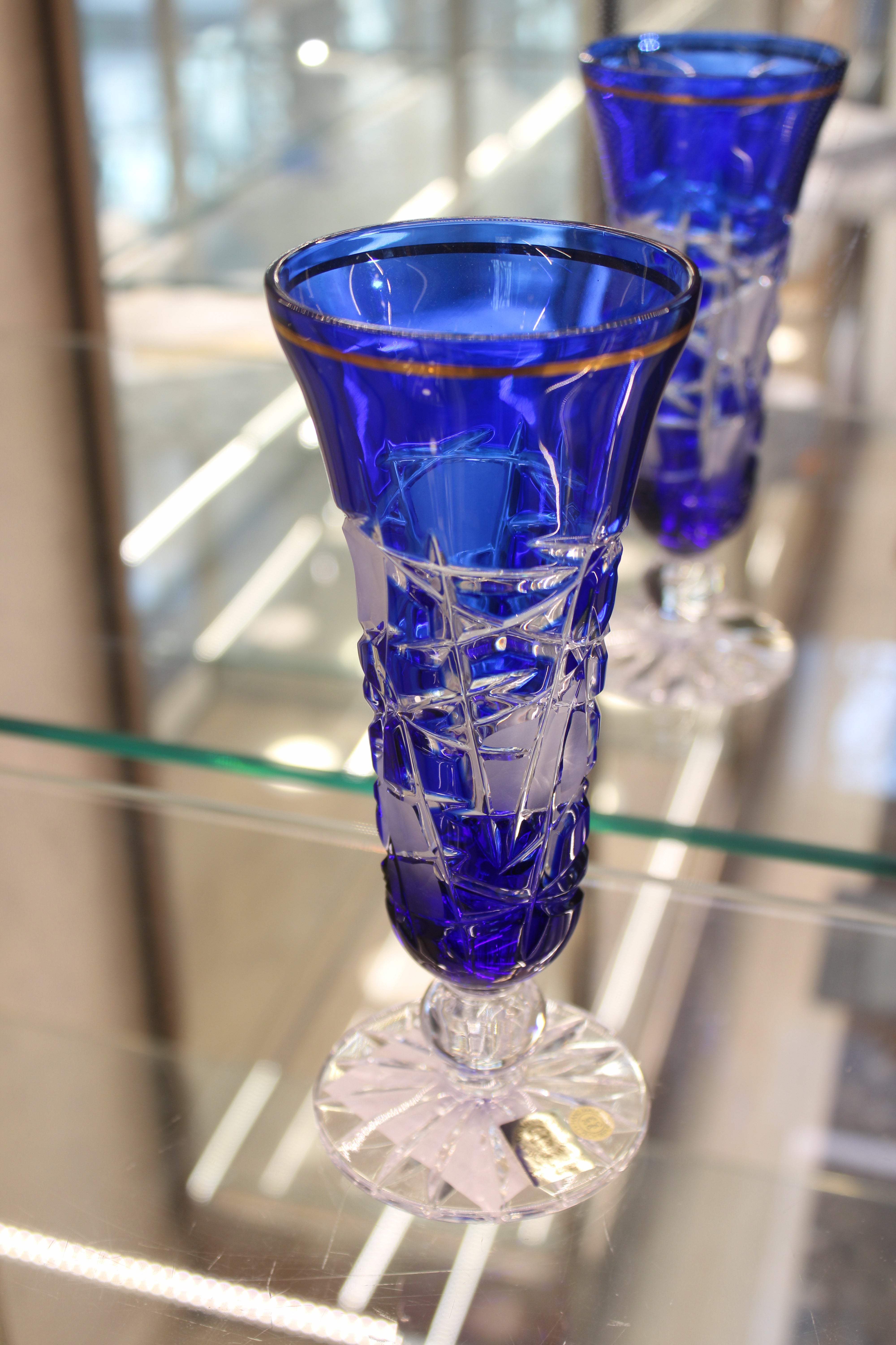 Set 6 Pahare Cu Picior Goblet Mars - 150 ml - albastru