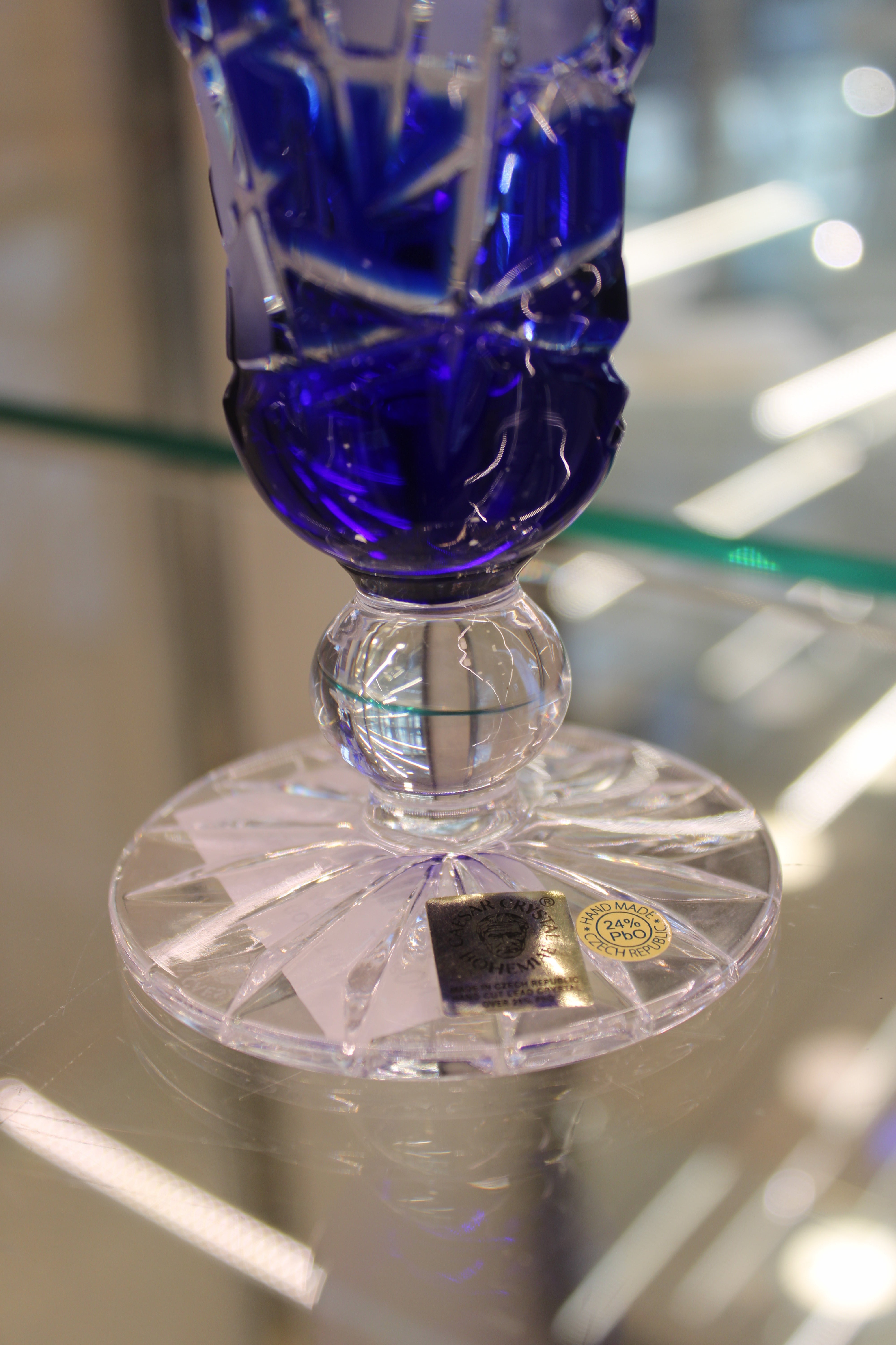 Set 6 Pahare Cu Picior Goblet Mars - 150 ml - albastru