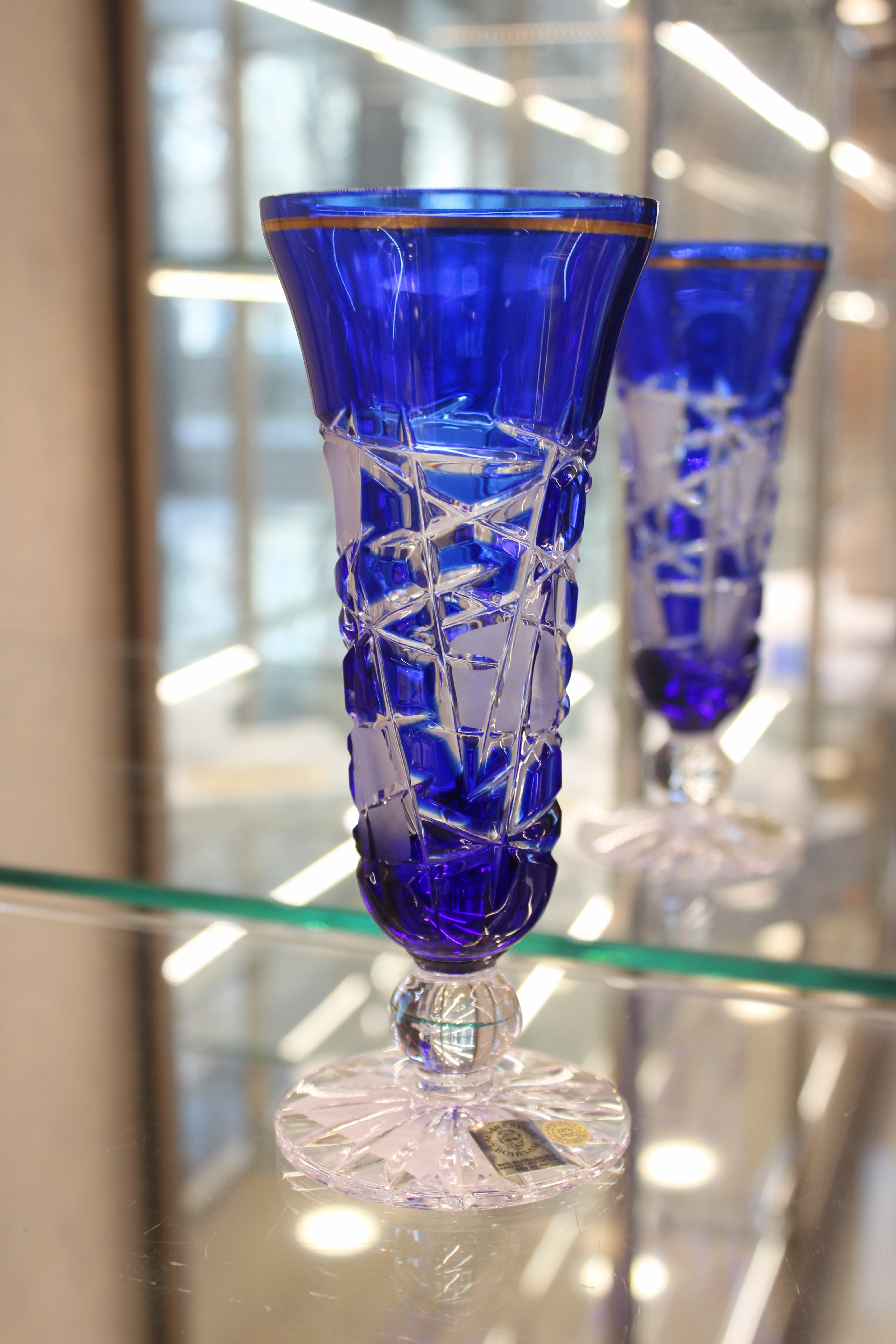 Set 6 Pahare Cu Picior Goblet Mars - 150 ml - albastru