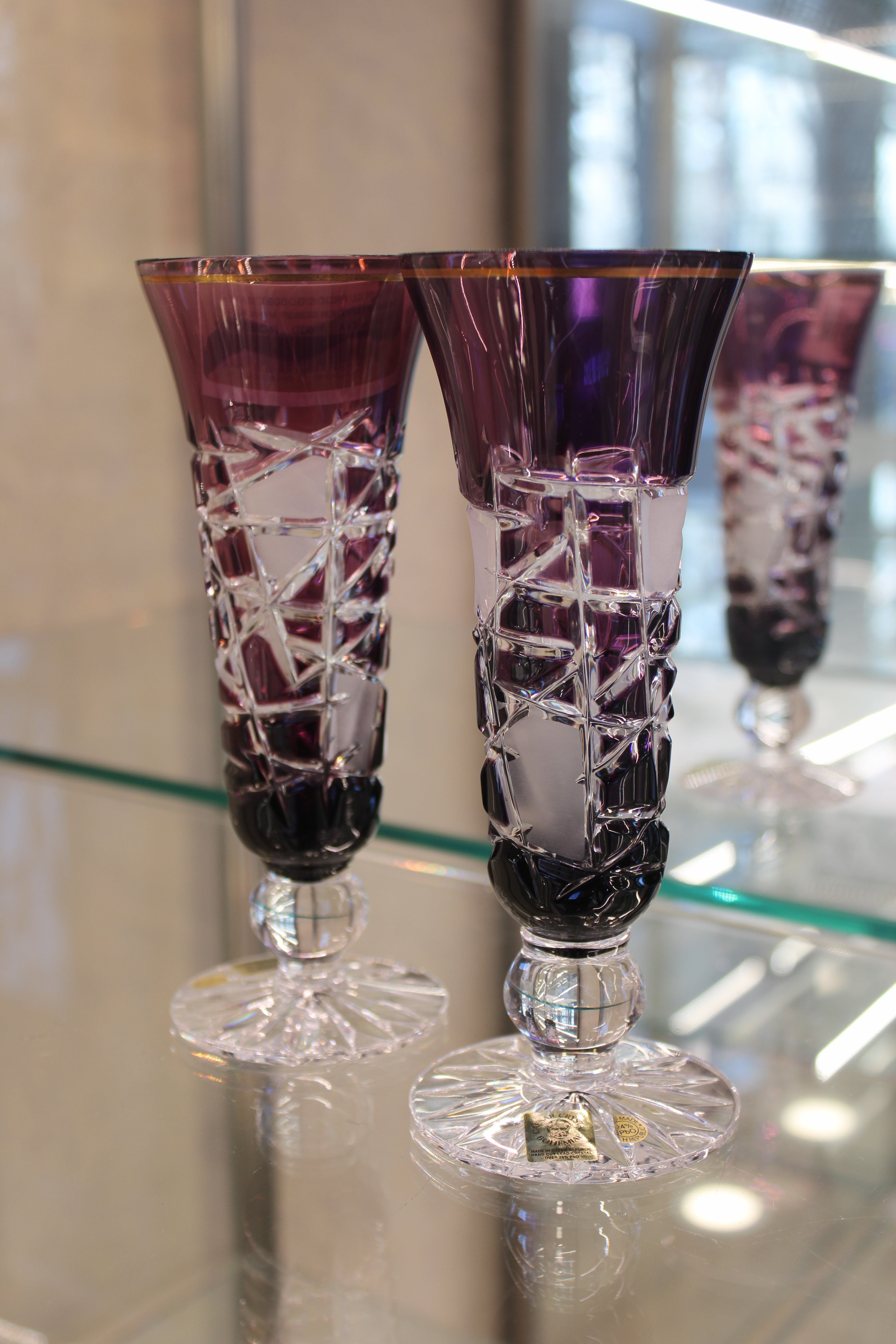 Set 2 Pahare Cu Picior Goblet Mars - 150 ml - violet