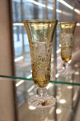 Set 2 Pahare Cu Picior Goblet Mars - 150 ml - galben