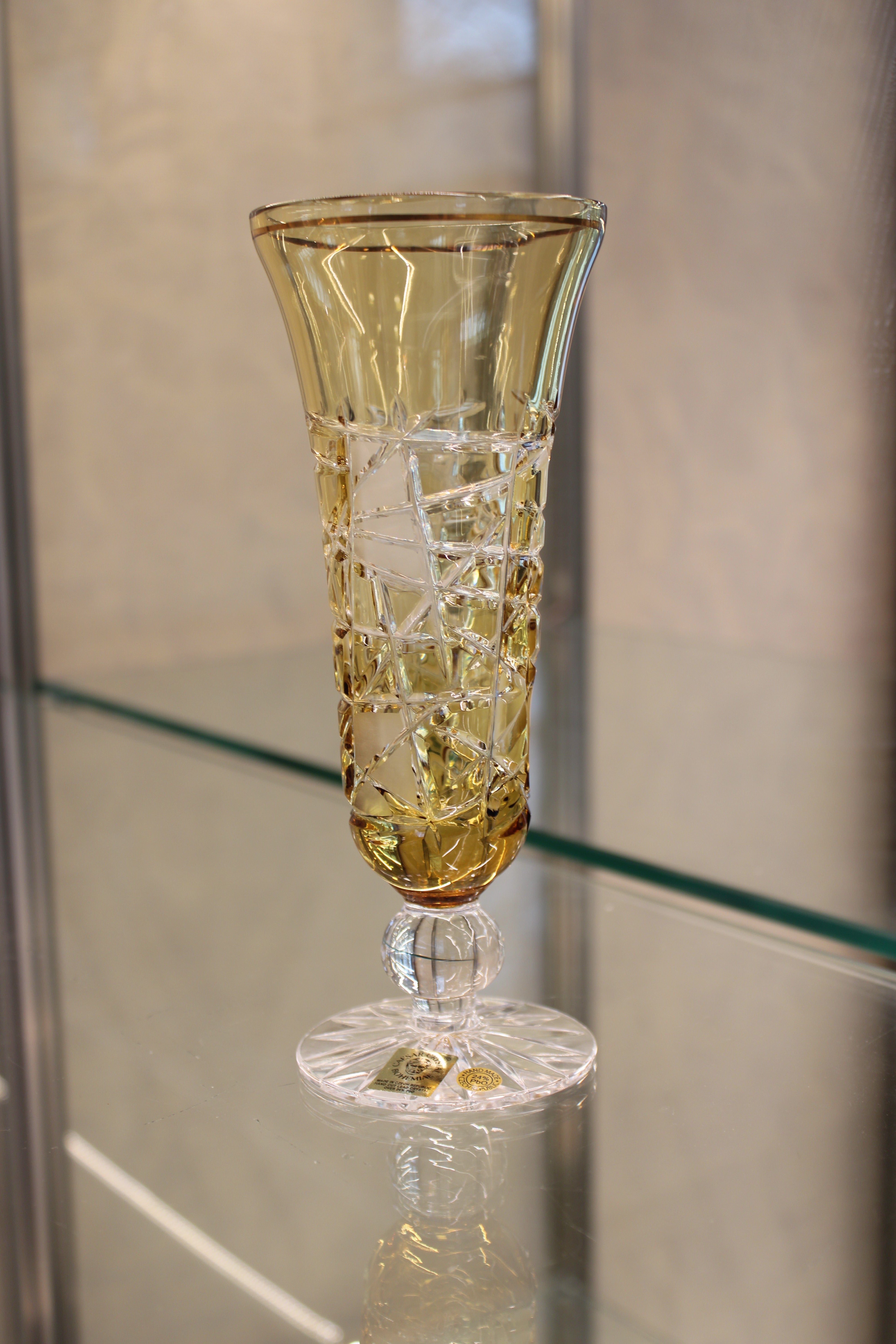 Set 2 Pahare Cu Picior Goblet Mars - 150 ml - galben