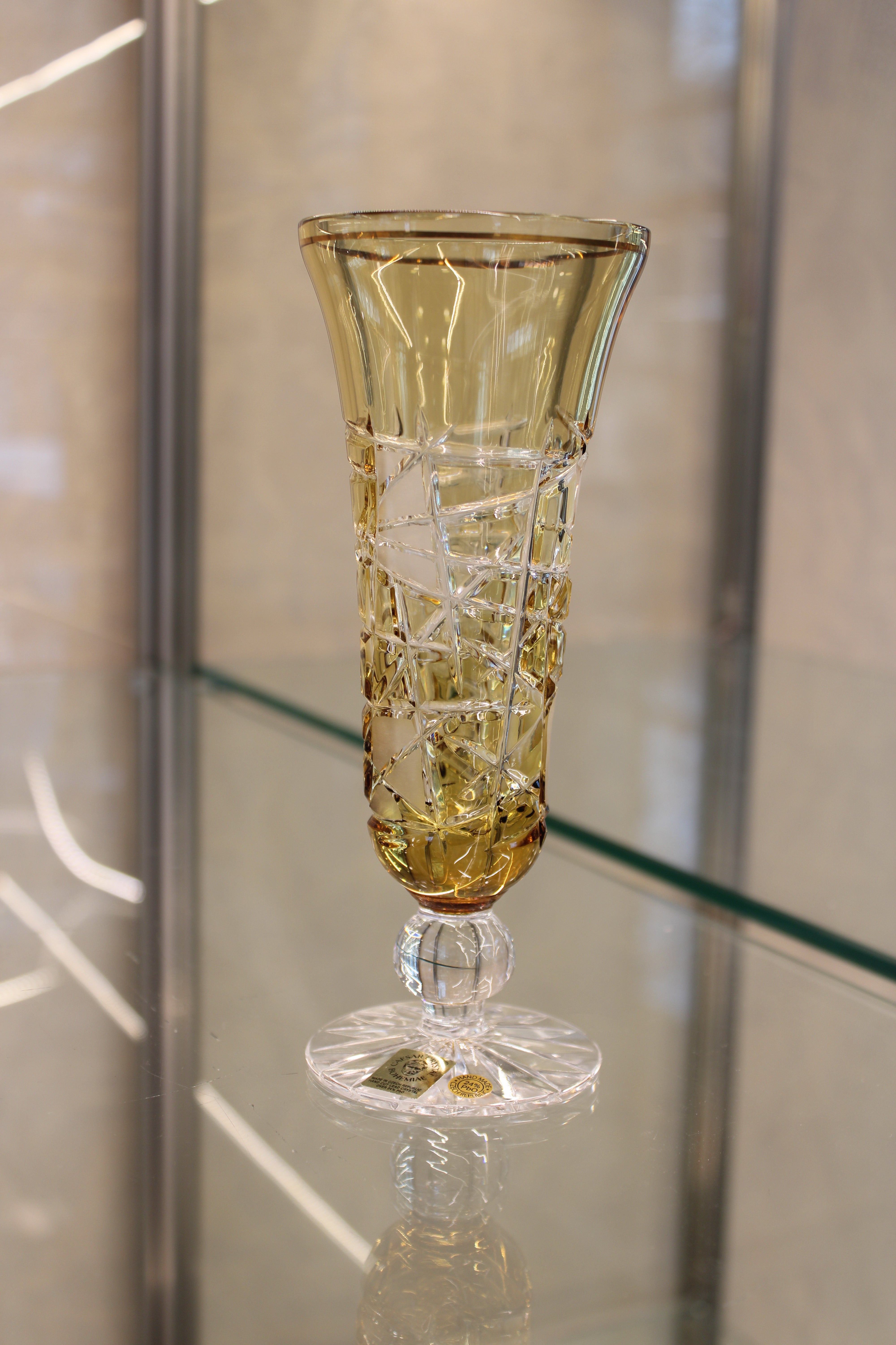 Set 2 Pahare Cu Picior Goblet Mars - 150 ml - galben