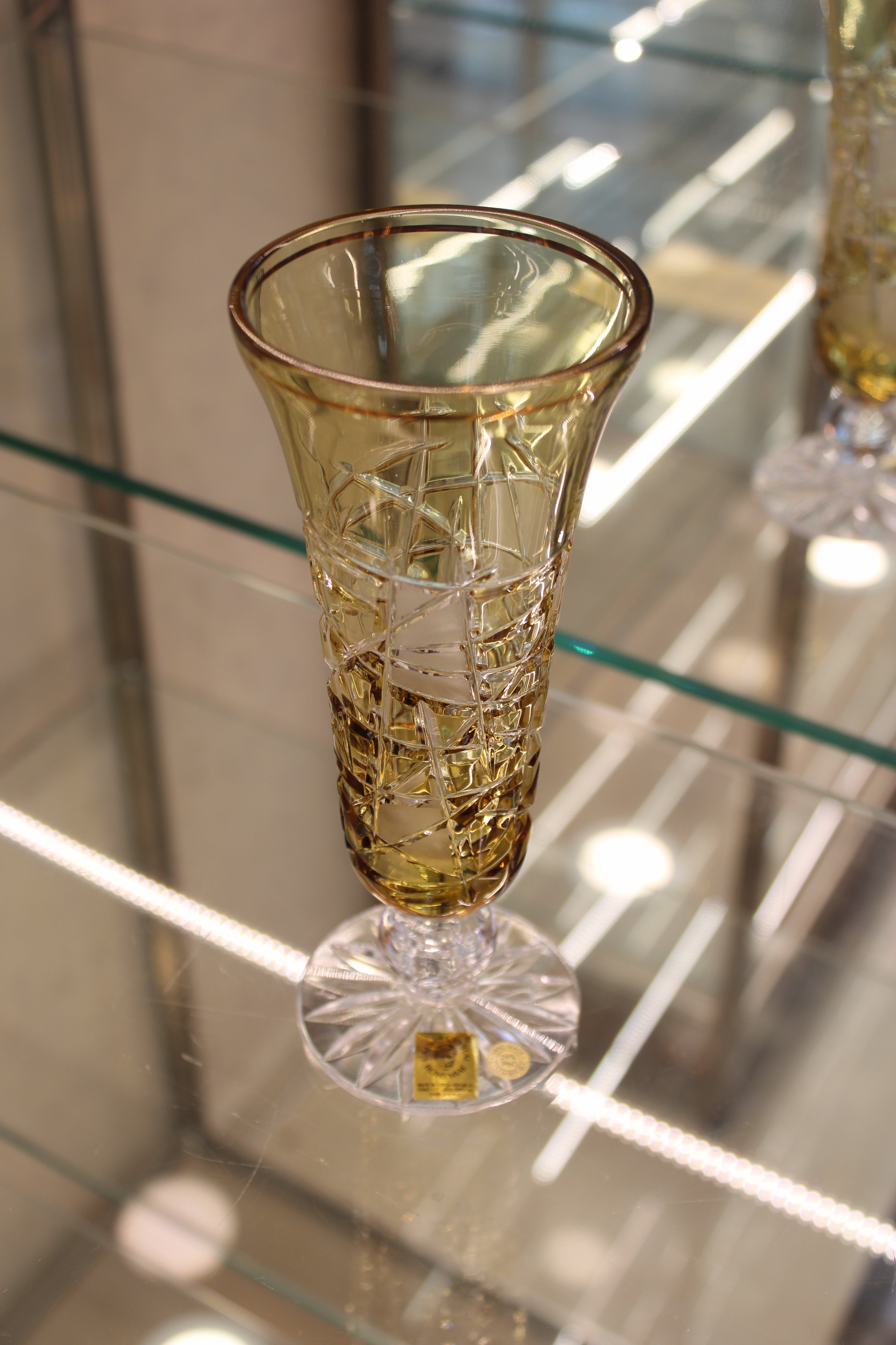 Set 2 Pahare Cu Picior Goblet Mars - 150 ml - galben