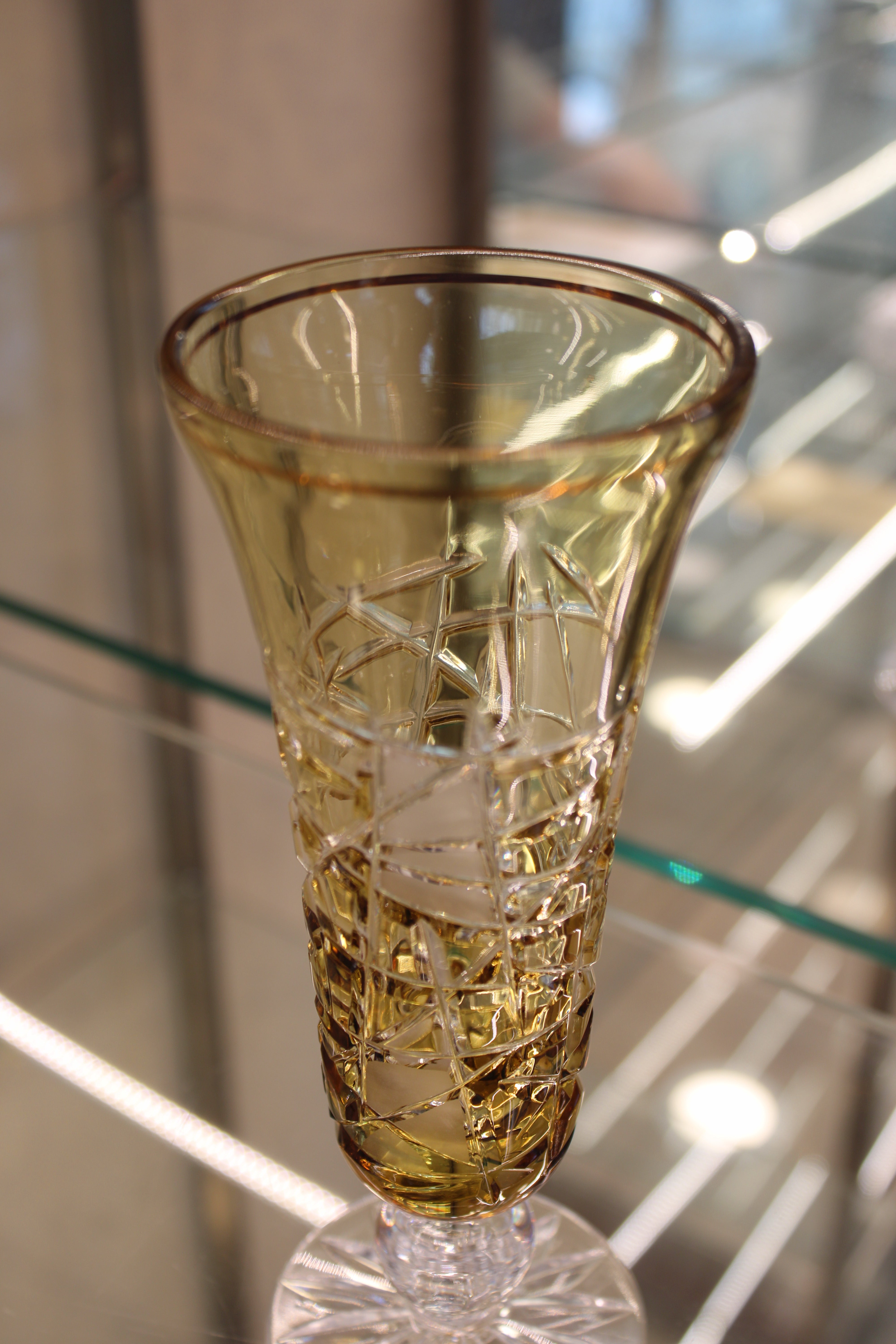 Set 2 Pahare Cu Picior Goblet Mars - 150 ml - galben