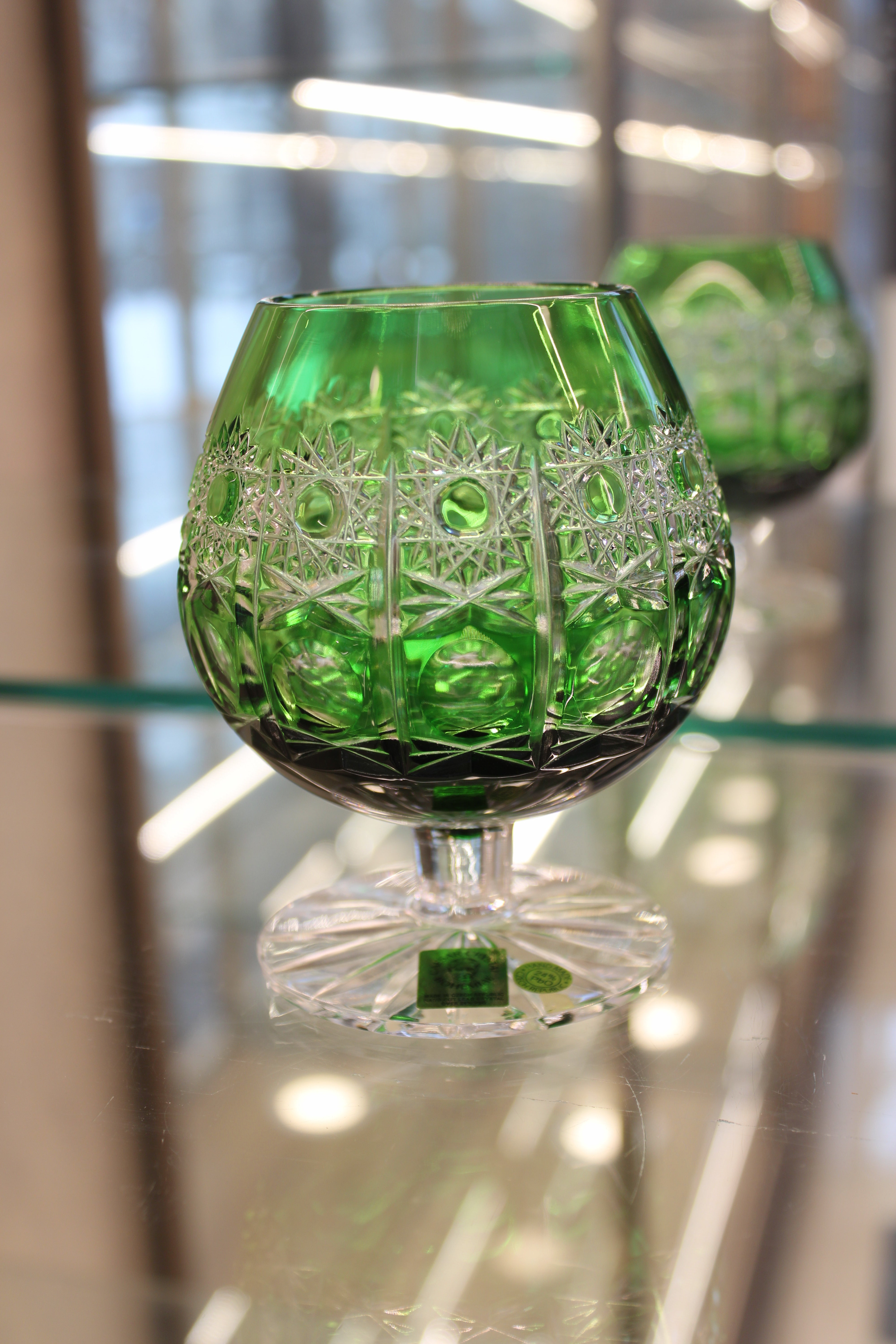 Set 2 Pahare Brandy Petra - 300 ml - verde
