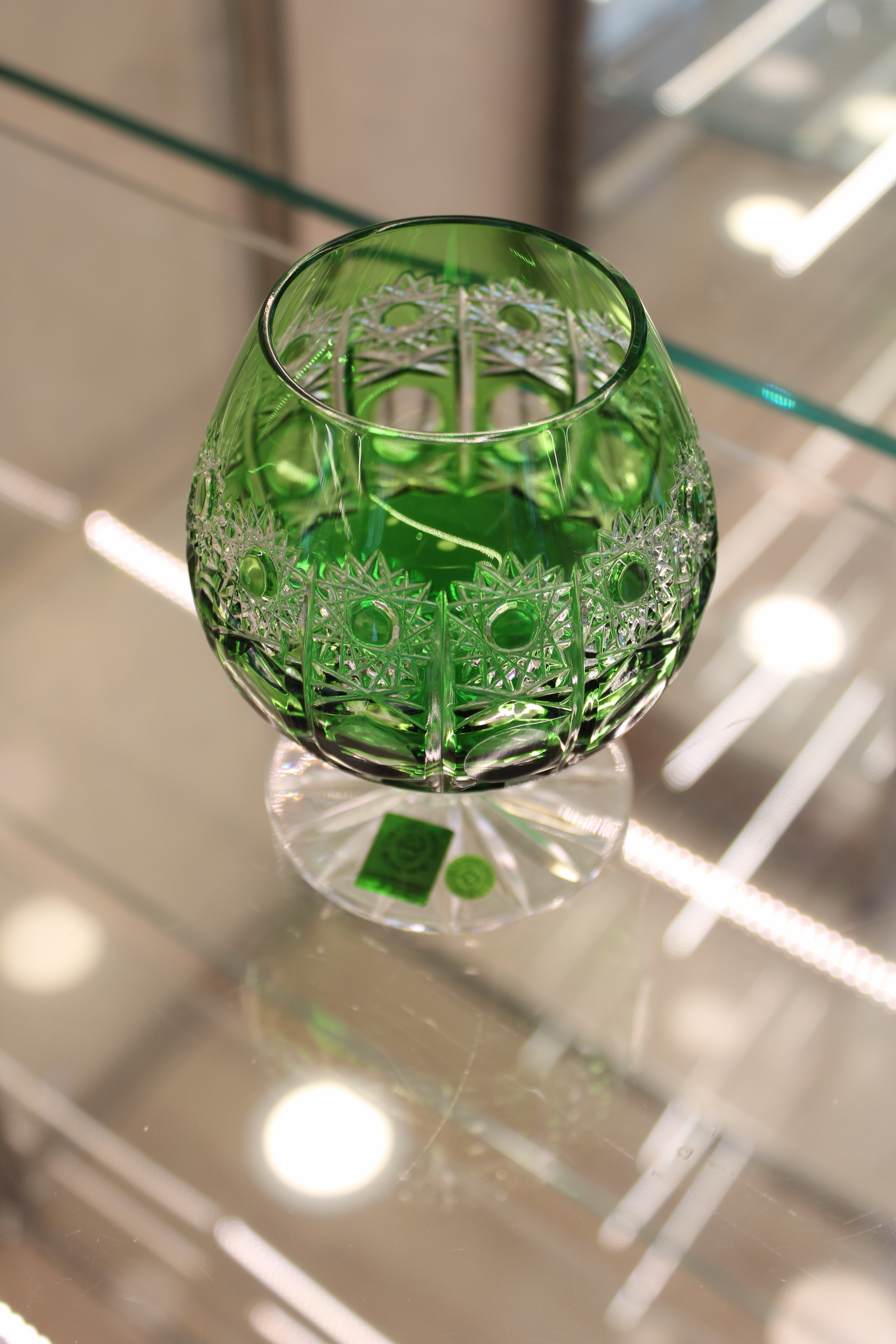Set 2 Pahare Brandy Petra - 300 ml - verde